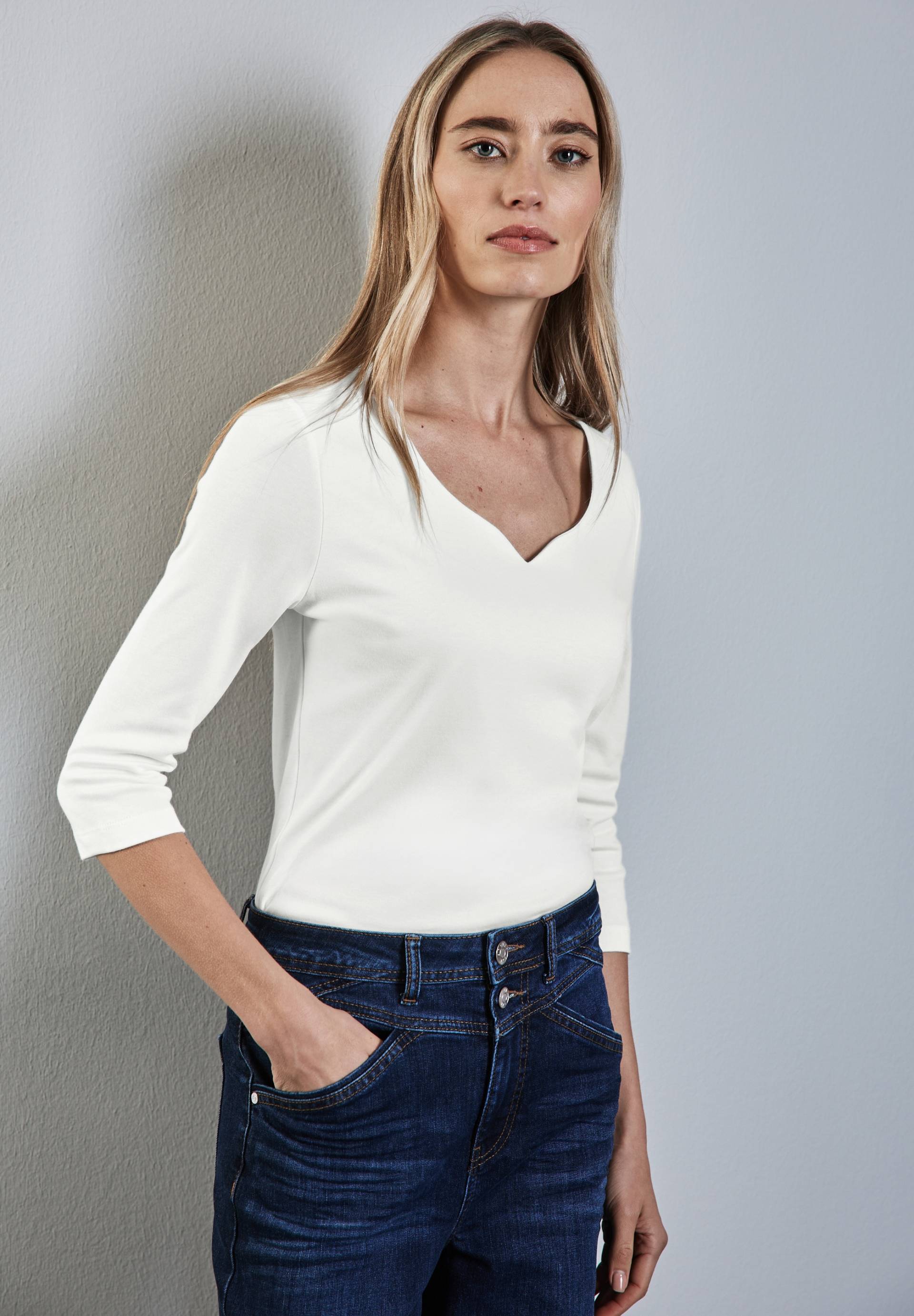 STREET ONE Langarmshirt, mit Herzausschnitt STREET ONE Langarmshirt, mit Herzausschnitt von Street One