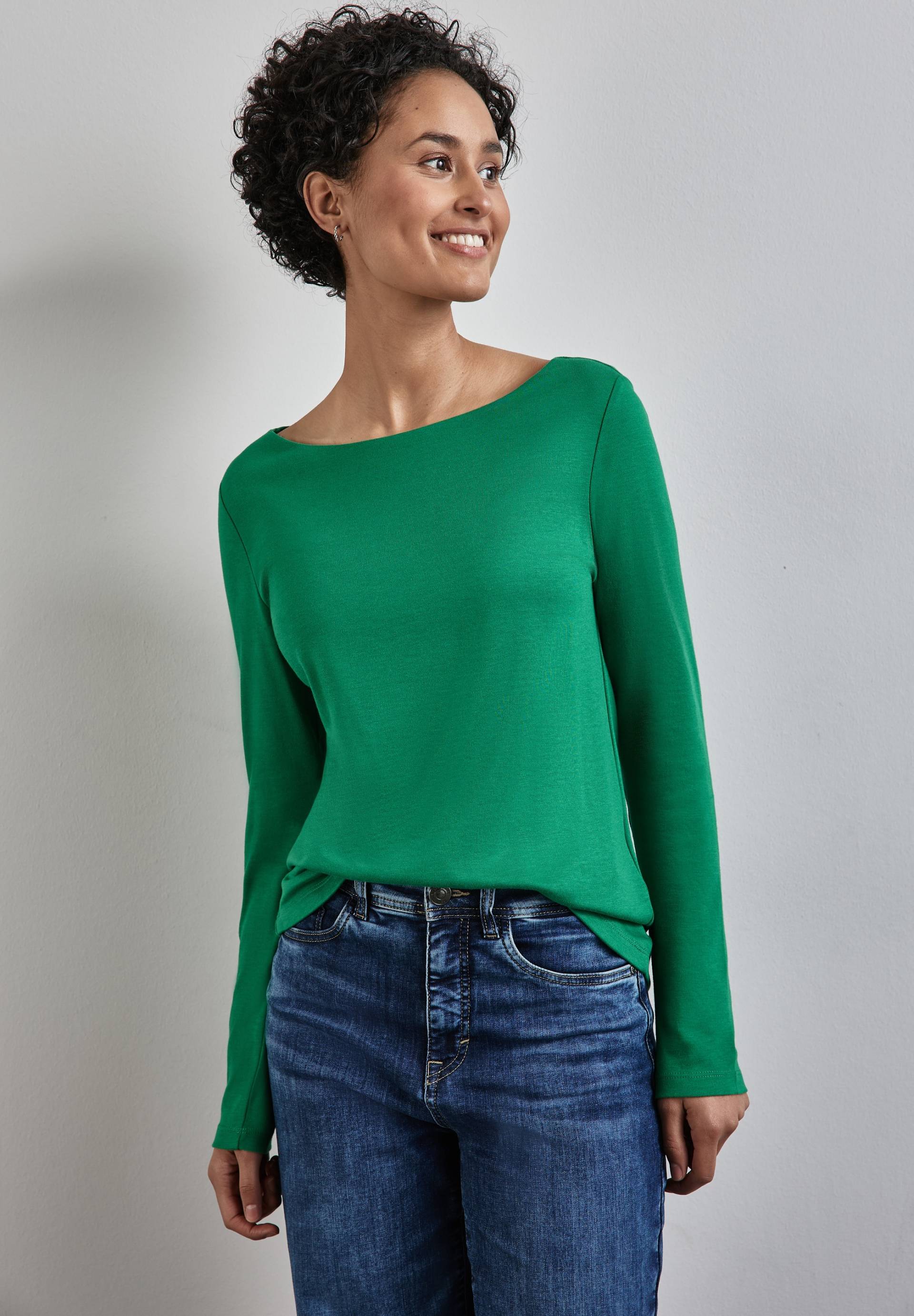 STREET ONE Langarmshirt, mit U-Boot Ausschnitt STREET ONE Langarmshirt, mit U-Boot Ausschnitt von Street One