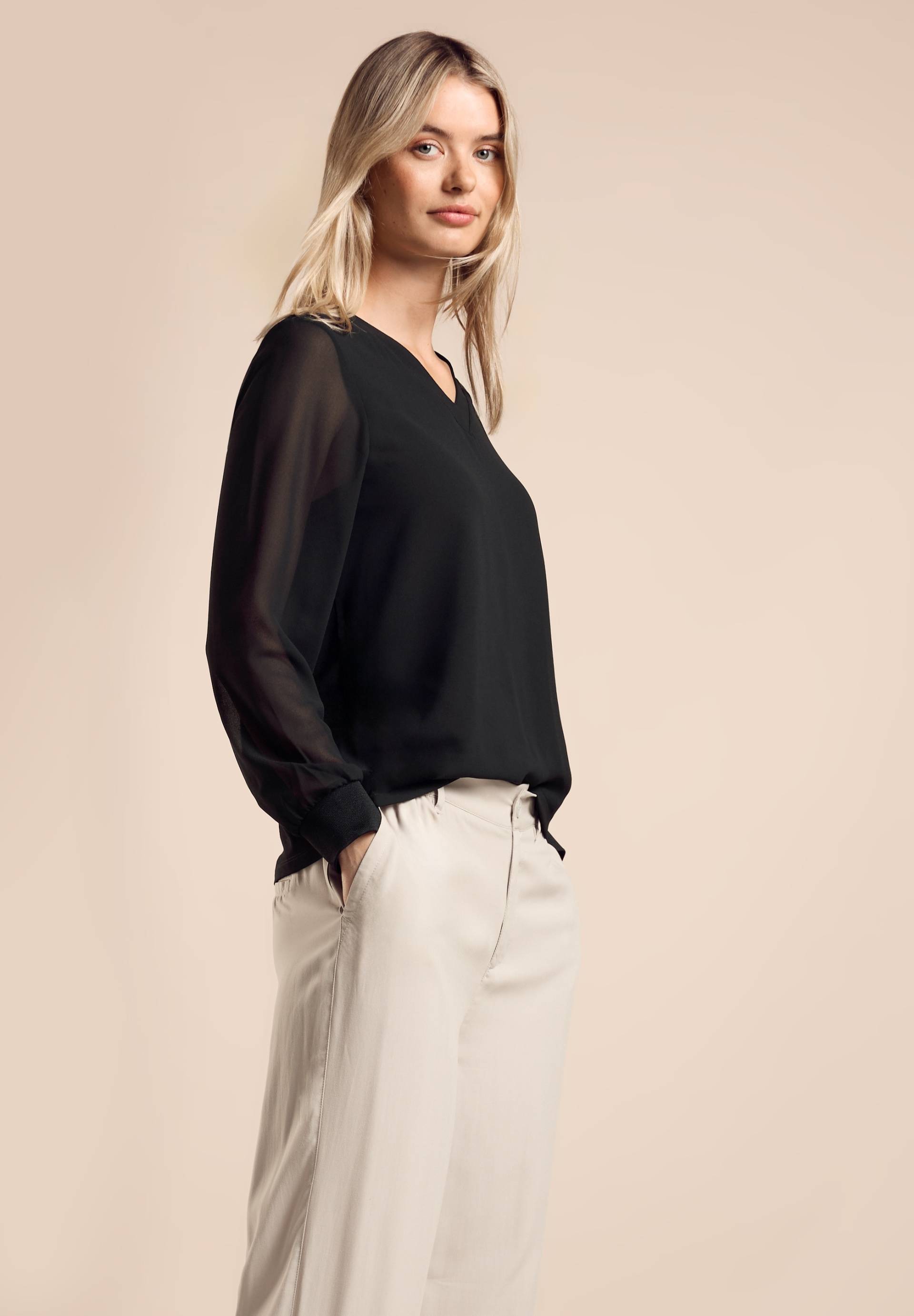 STREET ONE Langarmshirt, mit V-Ausschnitt STREET ONE Langarmshirt, mit V-Ausschnitt von Street One