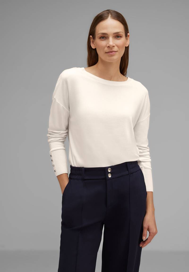 STREET ONE Langarmshirt »LTD QR Rib Neck«, mit U-Boot-Ausschnitt von Street One