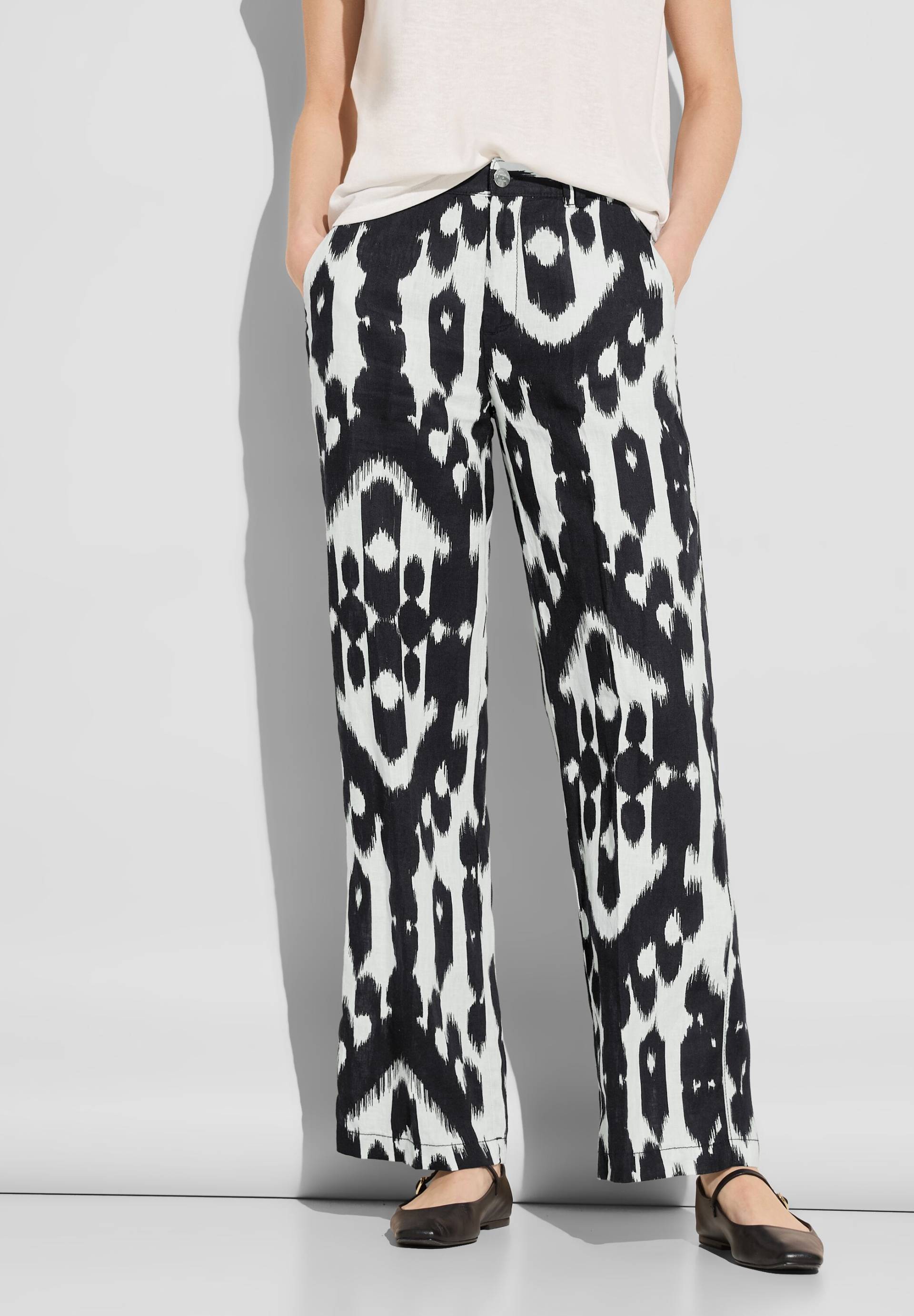 STREET ONE Leinenhose, mit All-Over Print STREET ONE Leinenhose, mit All-Over Print von Street One