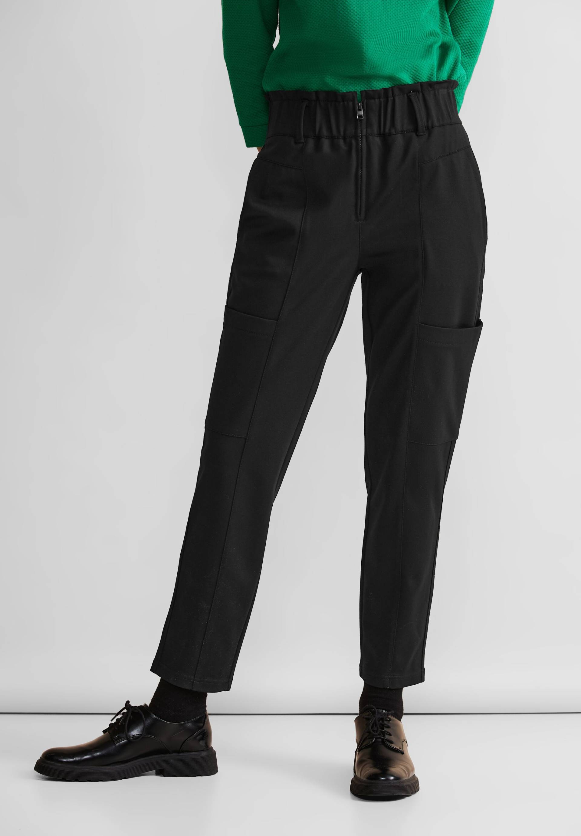 STREET ONE Paperbag-Hose, mit Metalllabel STREET ONE Paperbag-Hose, mit Metalllabel von Street One