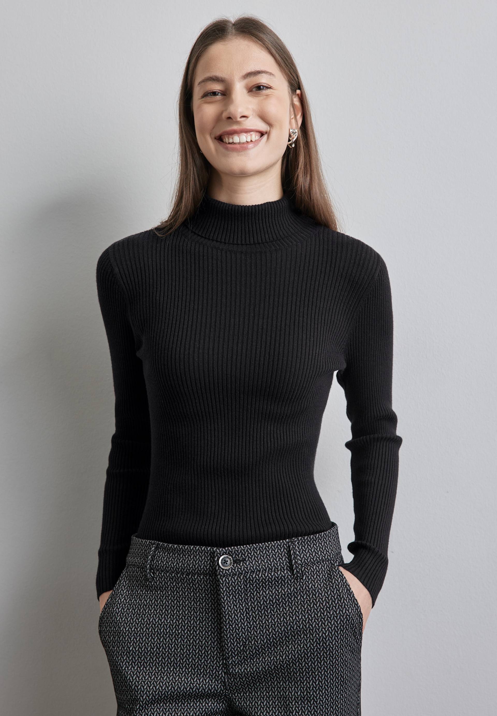 STREET ONE Rollkragenpullover, mit Rippstruktur STREET ONE Rollkragenpullover, mit Rippstruktur von Street One