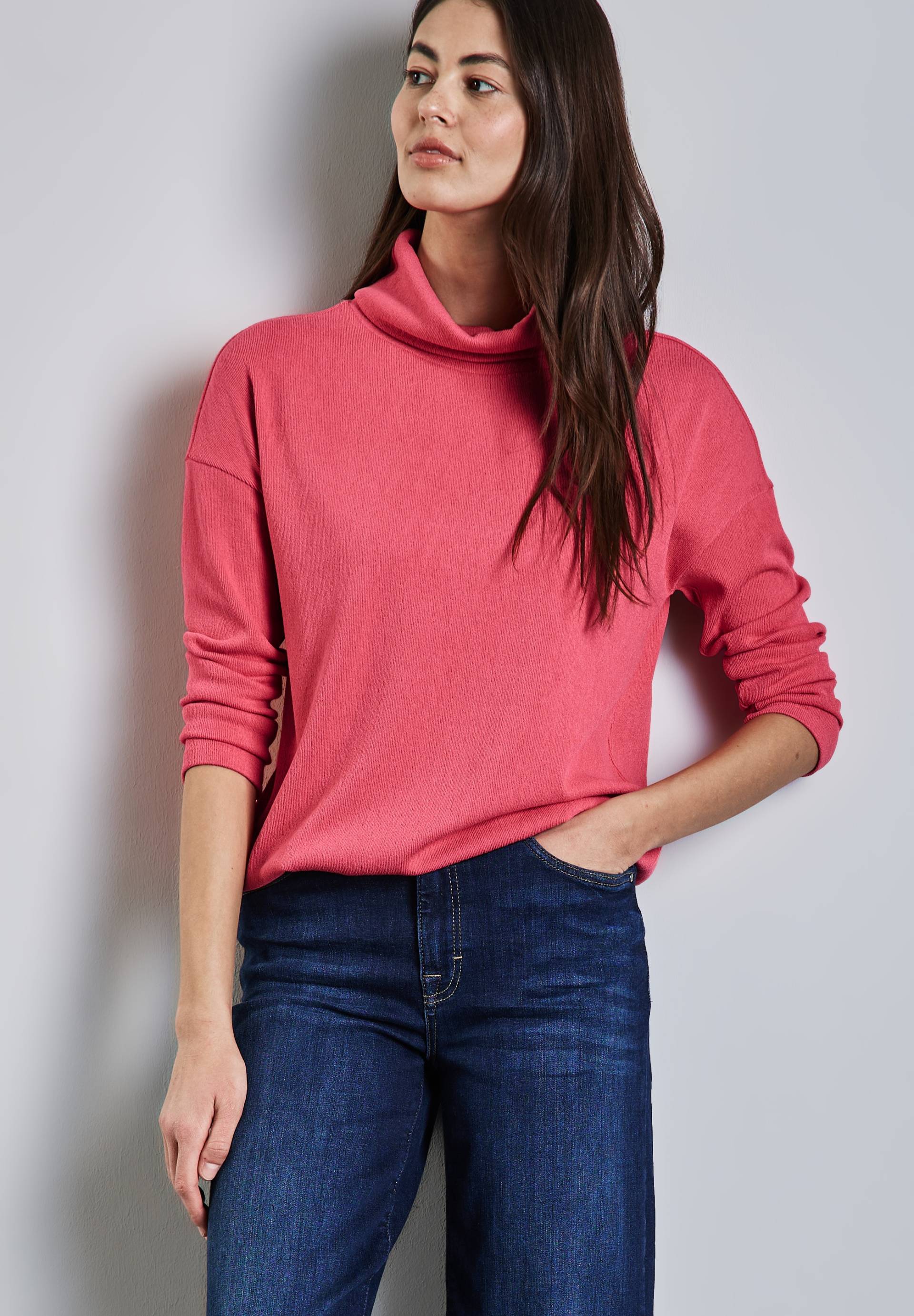 STREET ONE Rollkragenpullover, mit Struktur STREET ONE Rollkragenpullover, mit Struktur von Street One