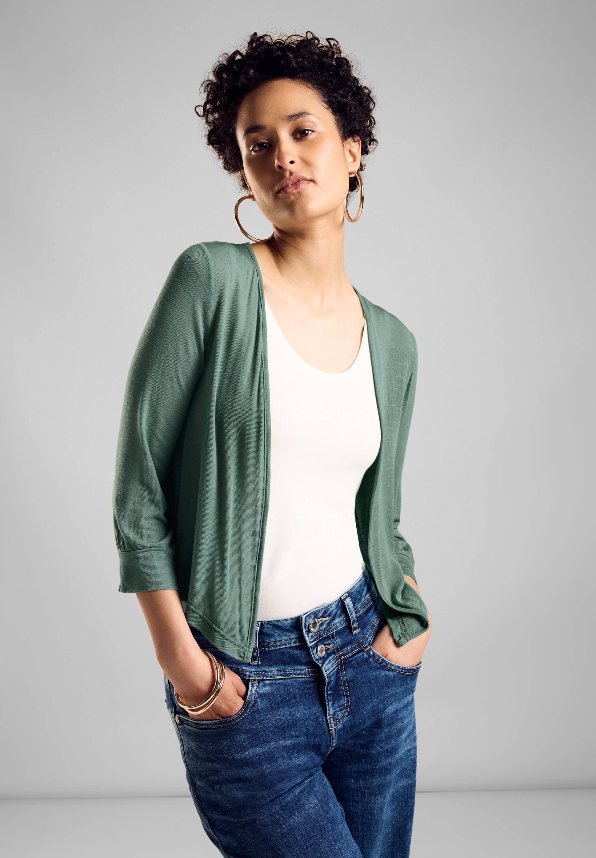 STREET ONE Shirtjacke, in Flammgarn-Optik STREET ONE Shirtjacke, in Flammgarn-Optik von Street One