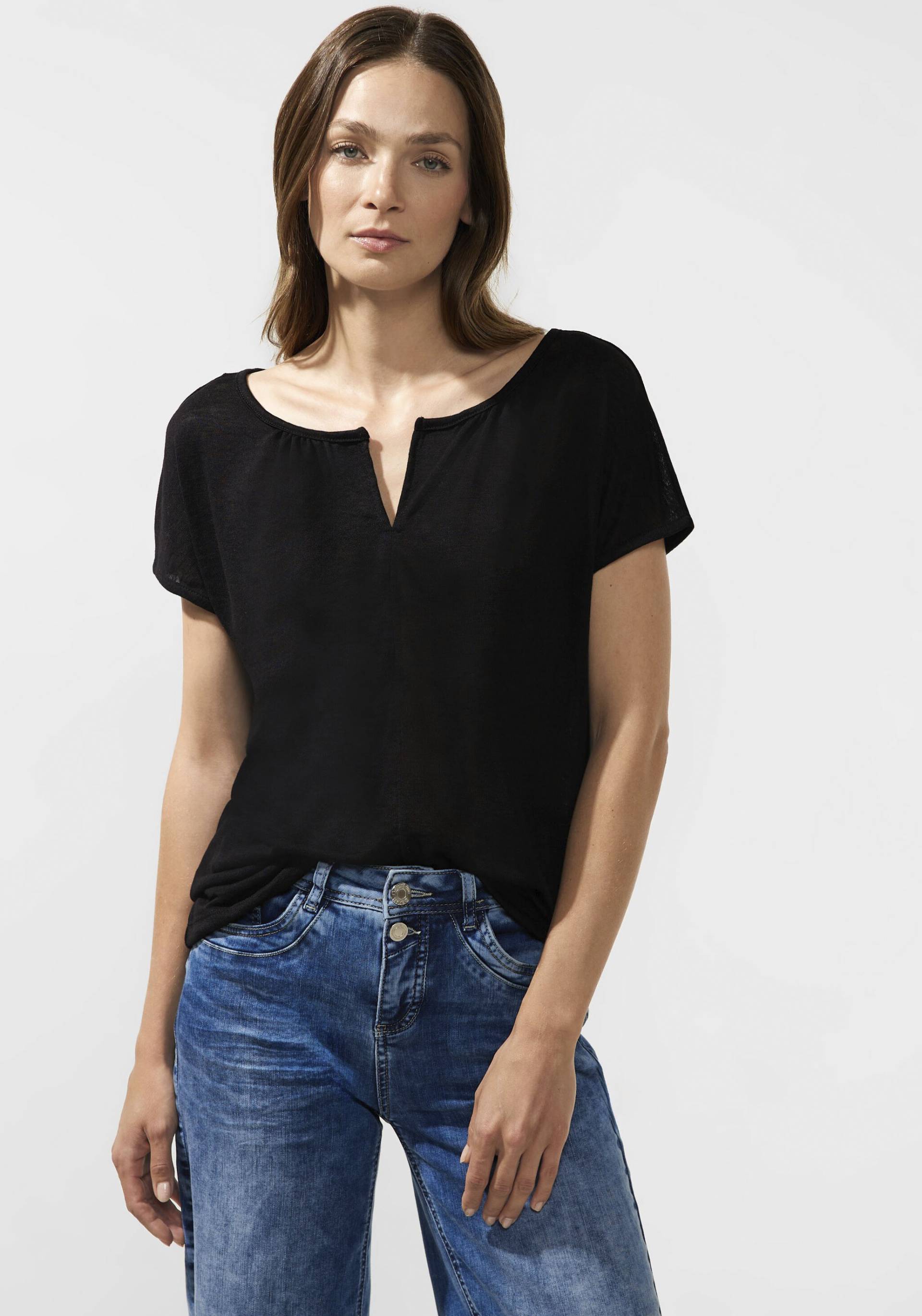 STREET ONE Shirttop, in Leinenoptik von Street One