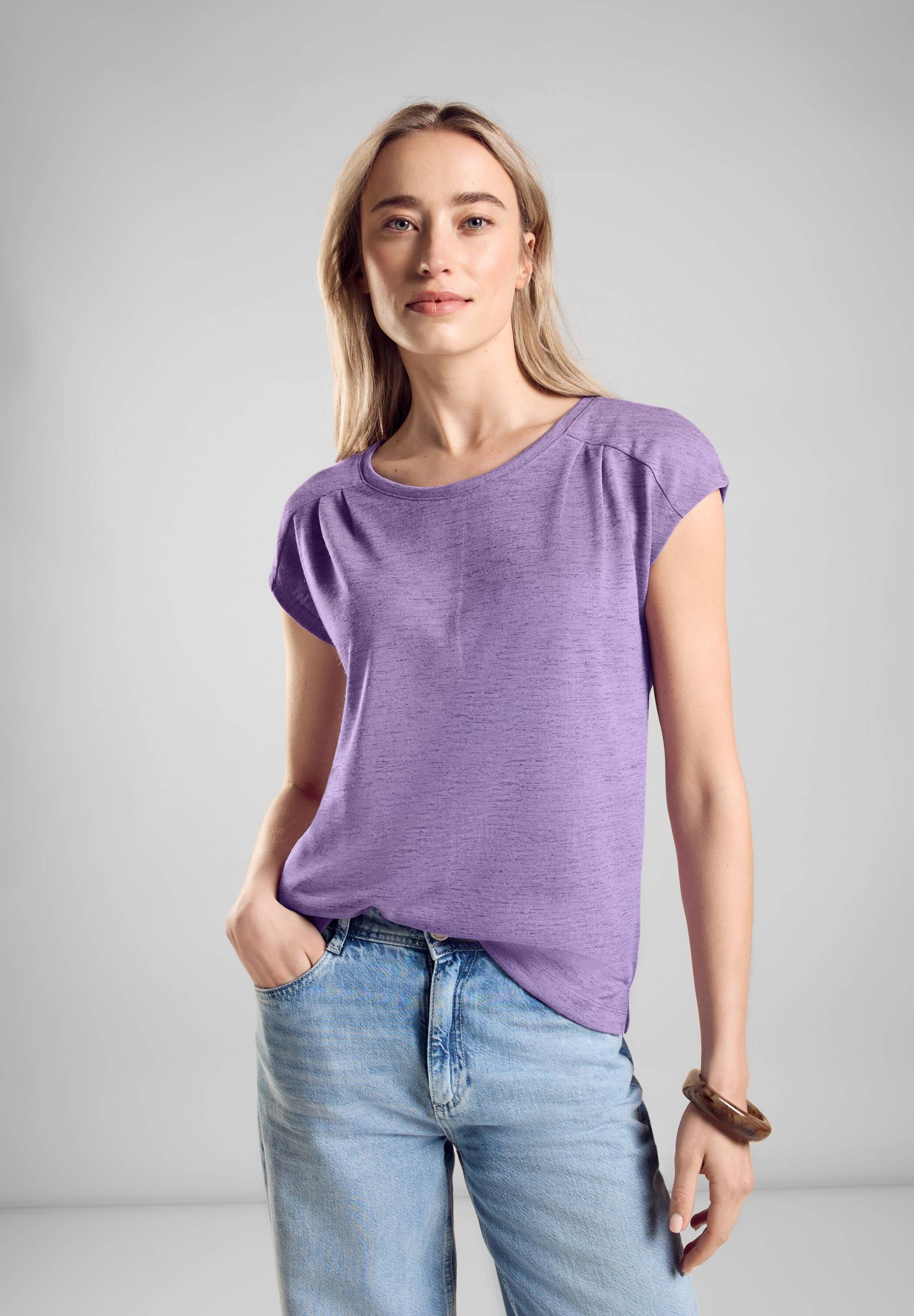 STREET ONE Shirttop, mit Leinen Melange Optik STREET ONE Shirttop, mit Leinen Melange Optik von Street One