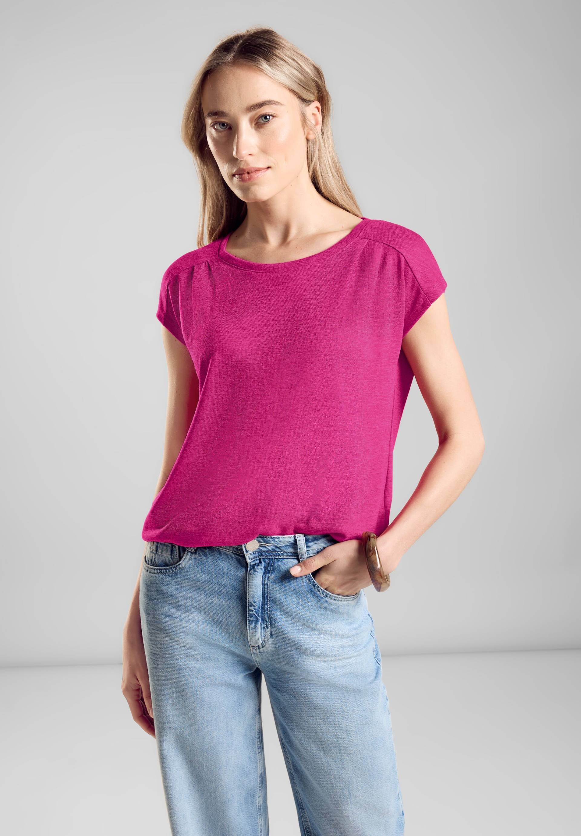 STREET ONE Shirttop, mit Leinen Melange Optik STREET ONE Shirttop, mit Leinen Melange Optik von Street One