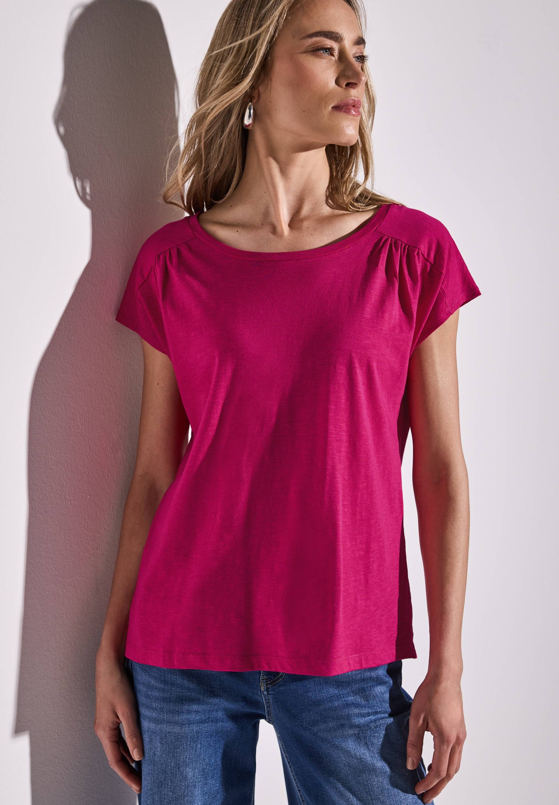 STREET ONE Shirttop, mit Raffung an der Schulter von Street One