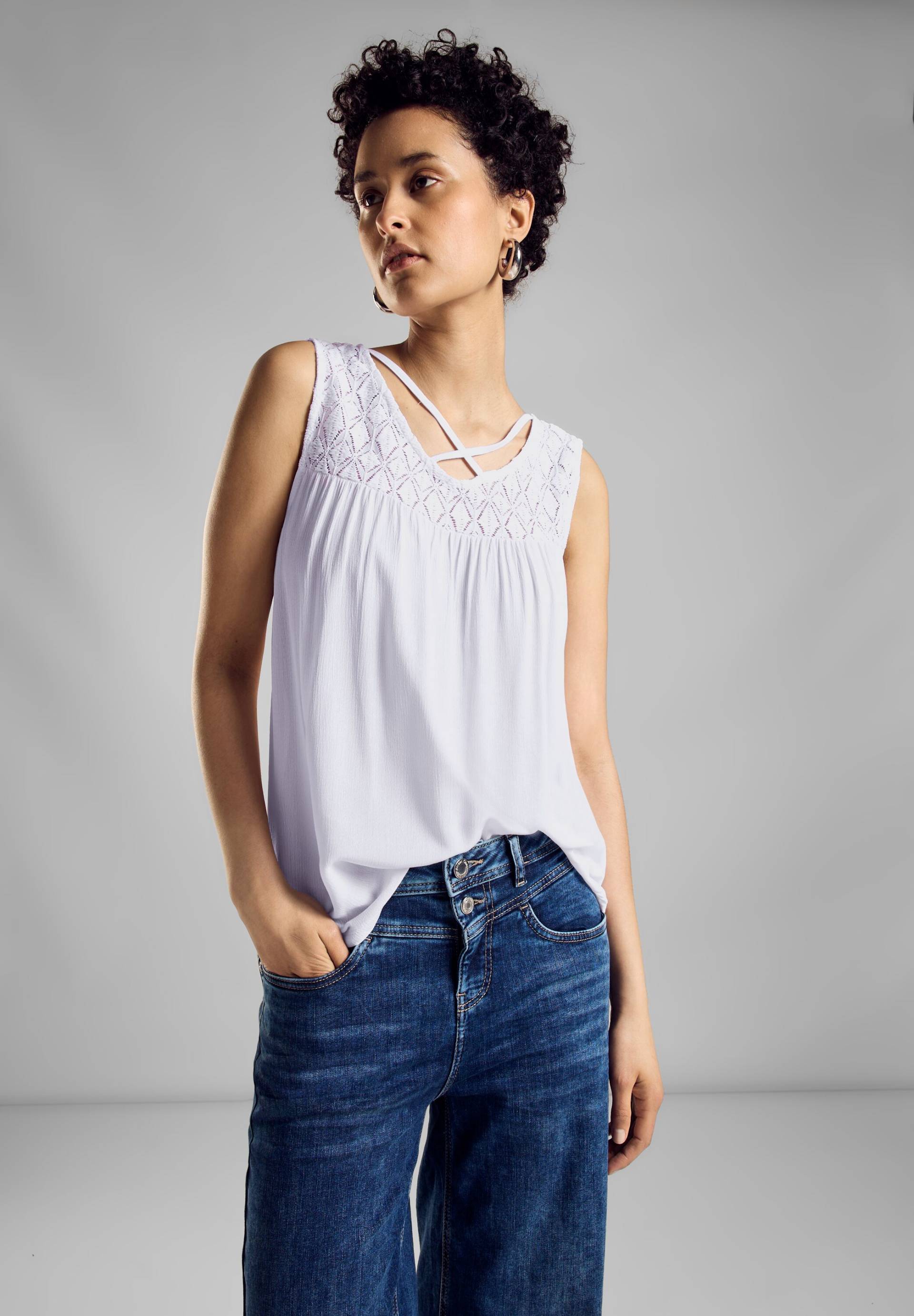 STREET ONE Shirttop, mit Spitze von Street One