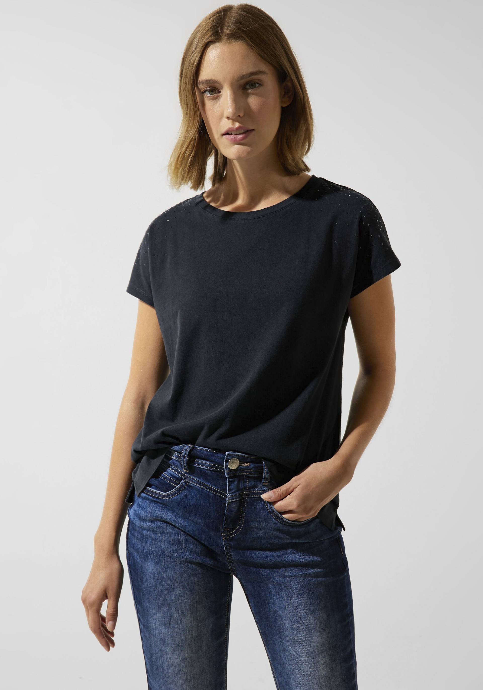 STREET ONE Shirttop, mit Steinchendetails von Street One