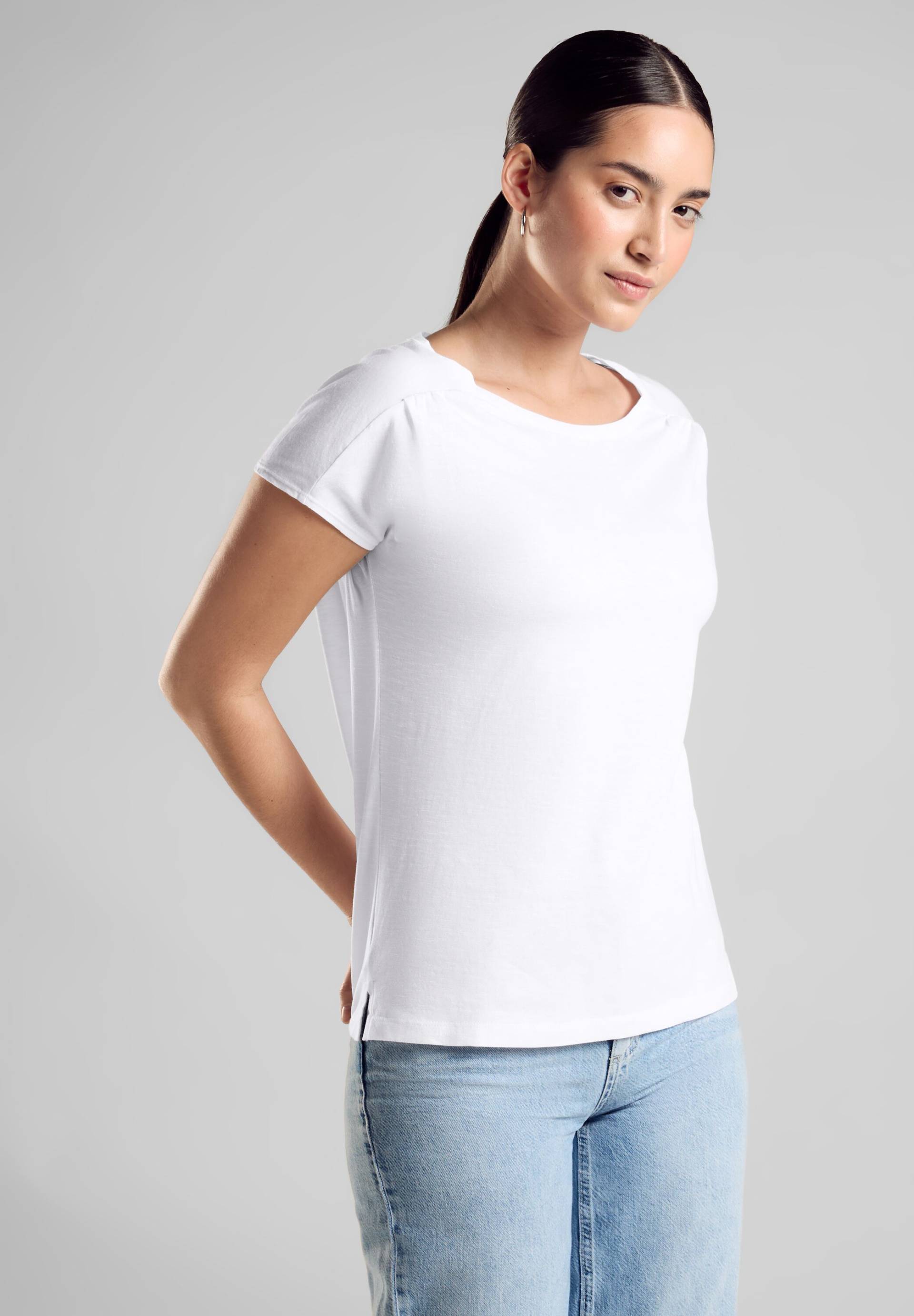 STREET ONE Shirttop, mit seitlichen Schlitzen im Saum STREET ONE Shirttop, mit seitlichen Schlitzen im Saum von Street One