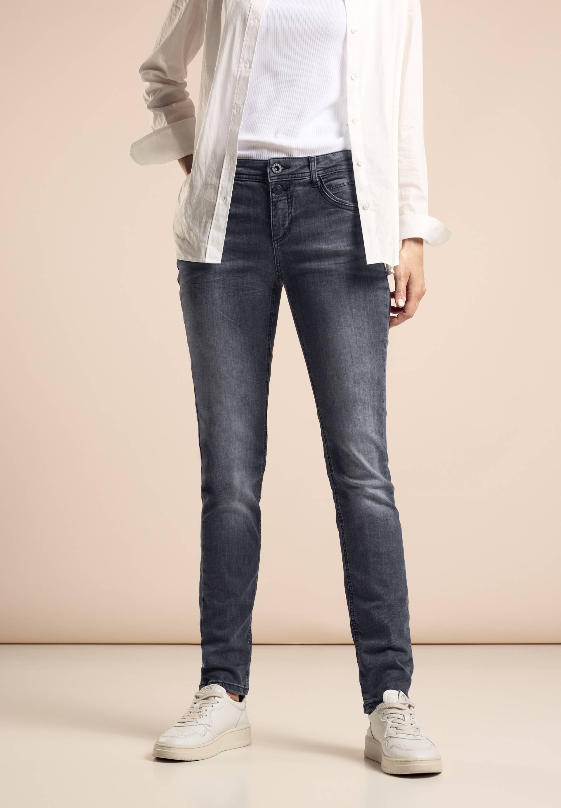 STREET ONE Slim-fit-Jeans »JANE«, mit Stretch STREET ONE Slim-fit-Jeans »JANE«, mit Stretch von Street One