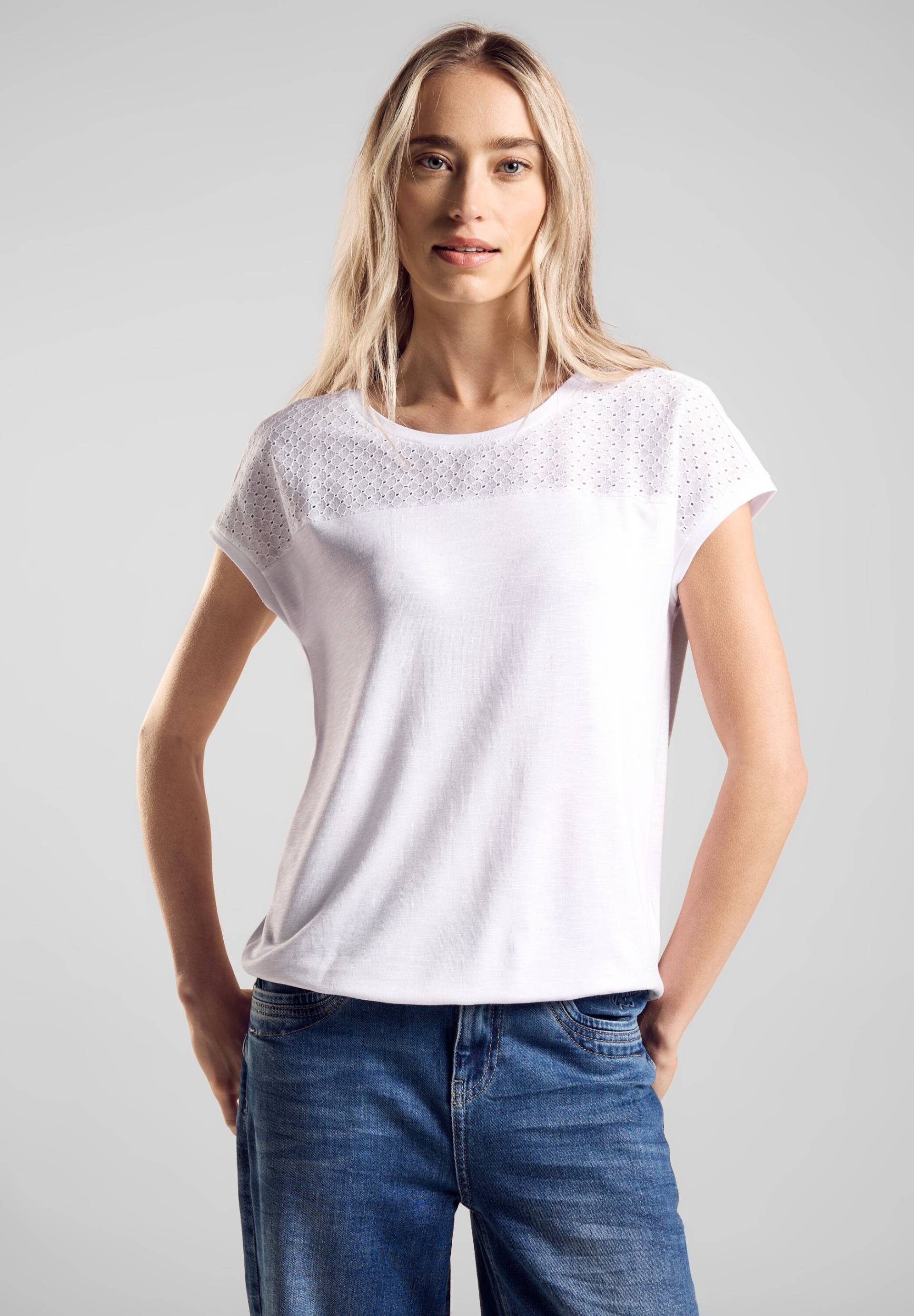 STREET ONE Spitzenshirt »VIANNA«, mit Spitze von Street One