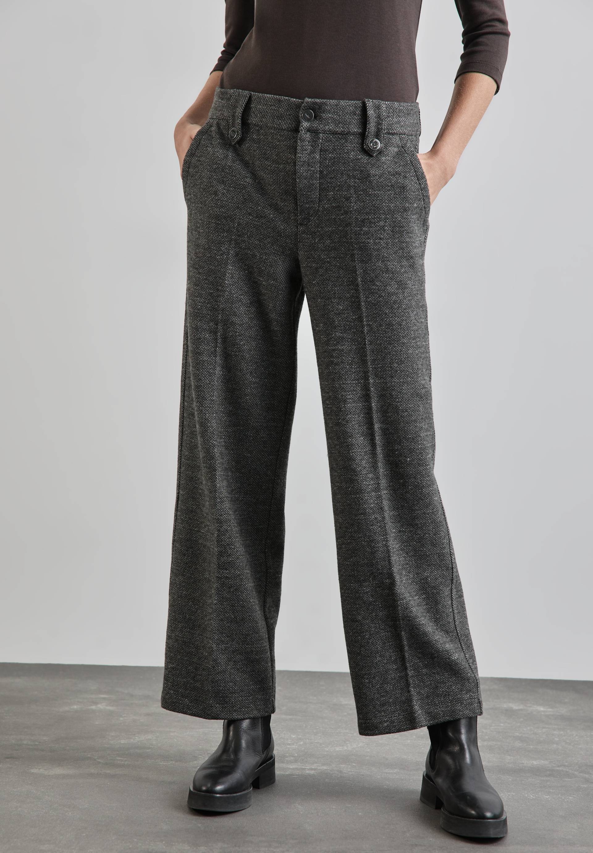 STREET ONE Stoffhose, Fishbone-Hose im Casual Fit von Street One