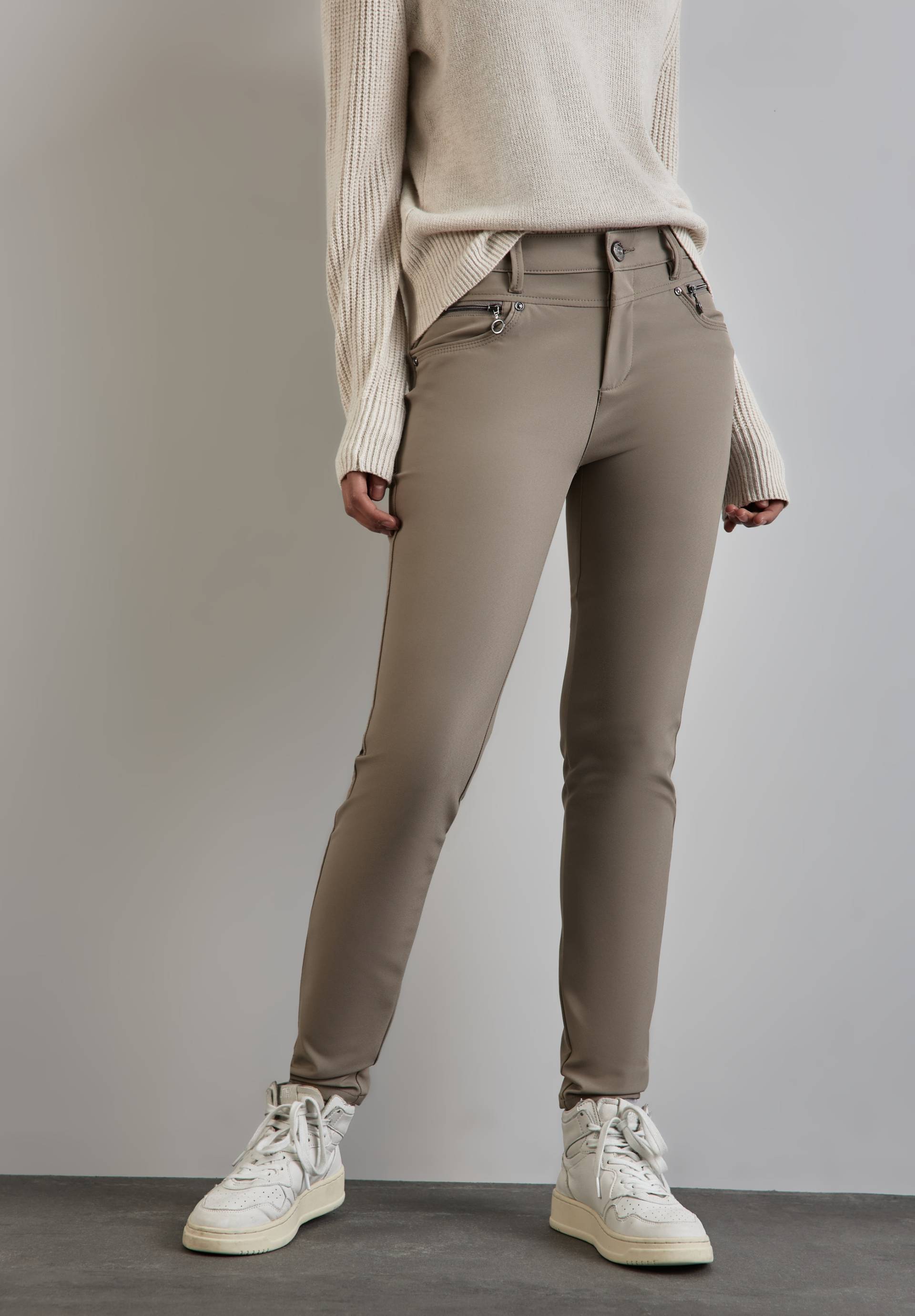 STREET ONE Stoffhose »Style YORK«, mit Zipper-Details von Street One