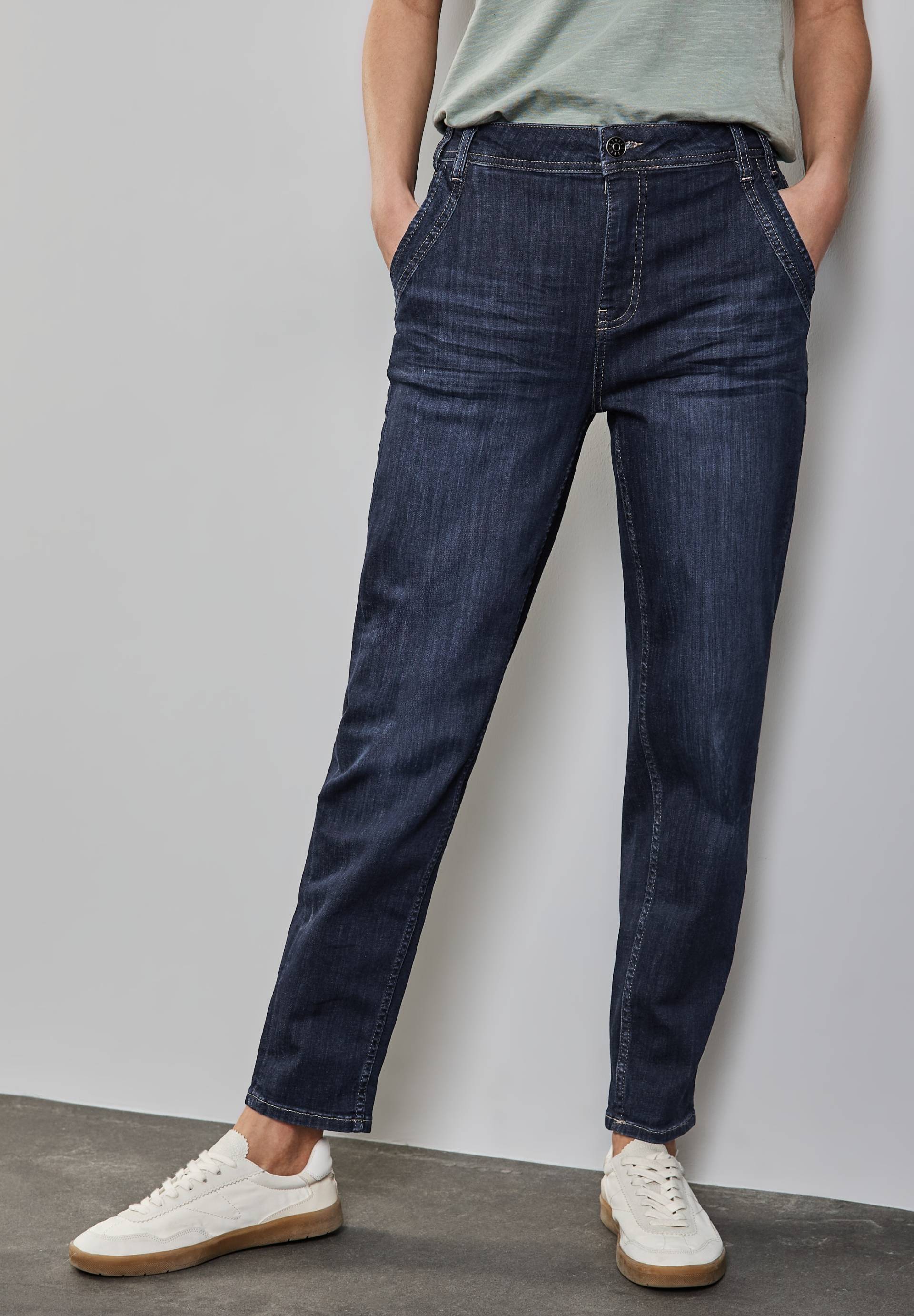STREET ONE Stretch-Jeans »Style Denim-Mom«, mit Stretch STREET ONE Stretch-Jeans »Style Denim-Mom«, mit Stretch von Street One