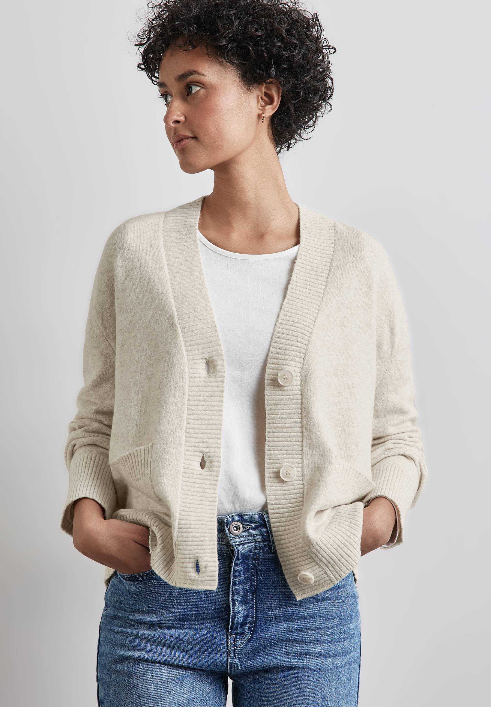 STREET ONE Strickjacke, in melierter Optik STREET ONE Strickjacke, in melierter Optik von Street One