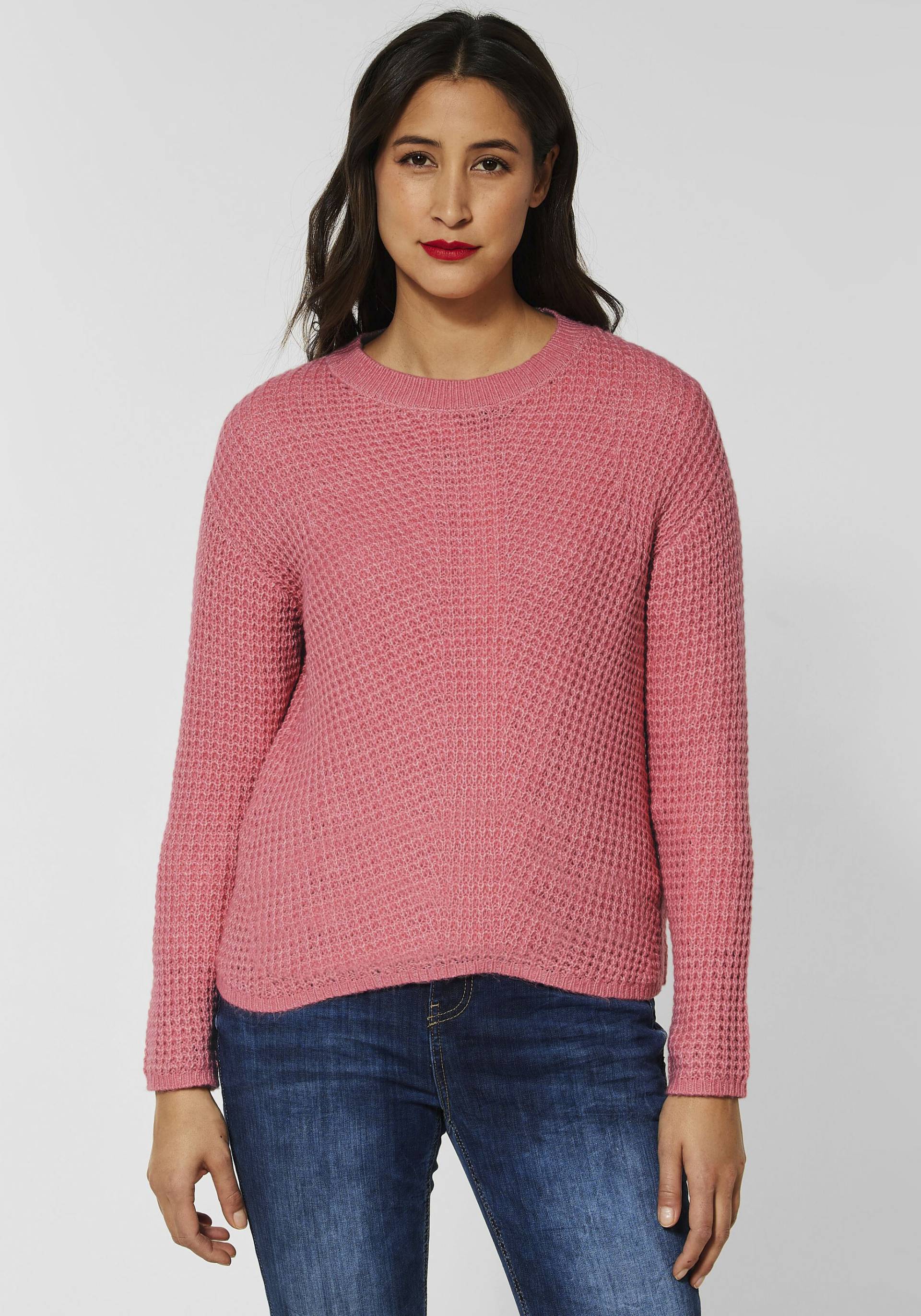 STREET ONE Strickpullover, in Waffelstruktur STREET ONE Strickpullover, in Waffelstruktur von Street One