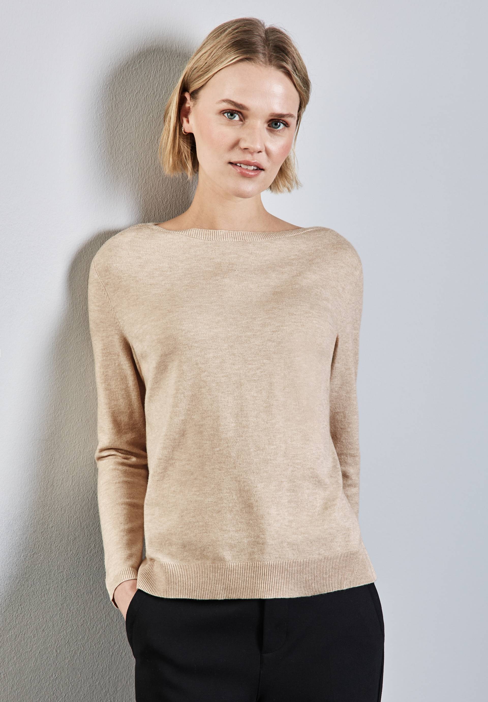 STREET ONE Strickpullover, mit Rippbündchen STREET ONE Strickpullover, mit Rippbündchen von Street One