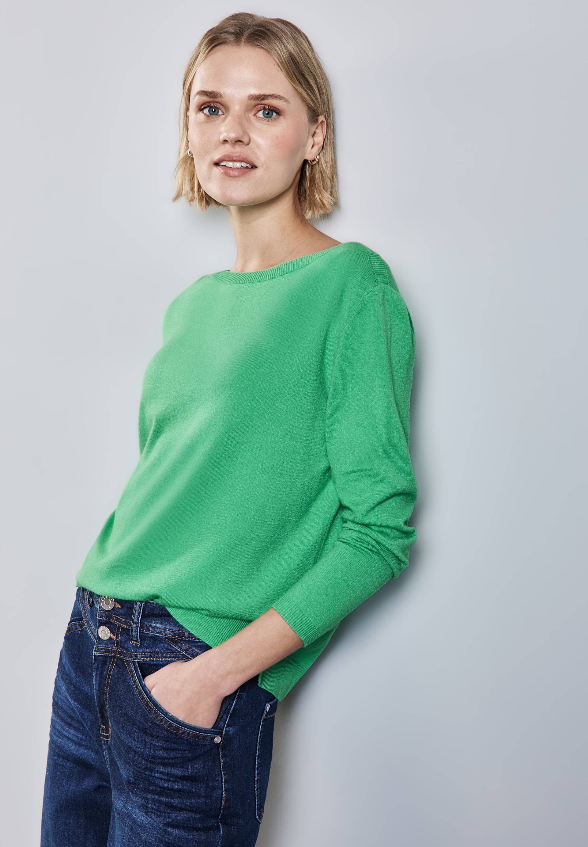 STREET ONE Strickpullover, mit Rippbündchen STREET ONE Strickpullover, mit Rippbündchen von Street One