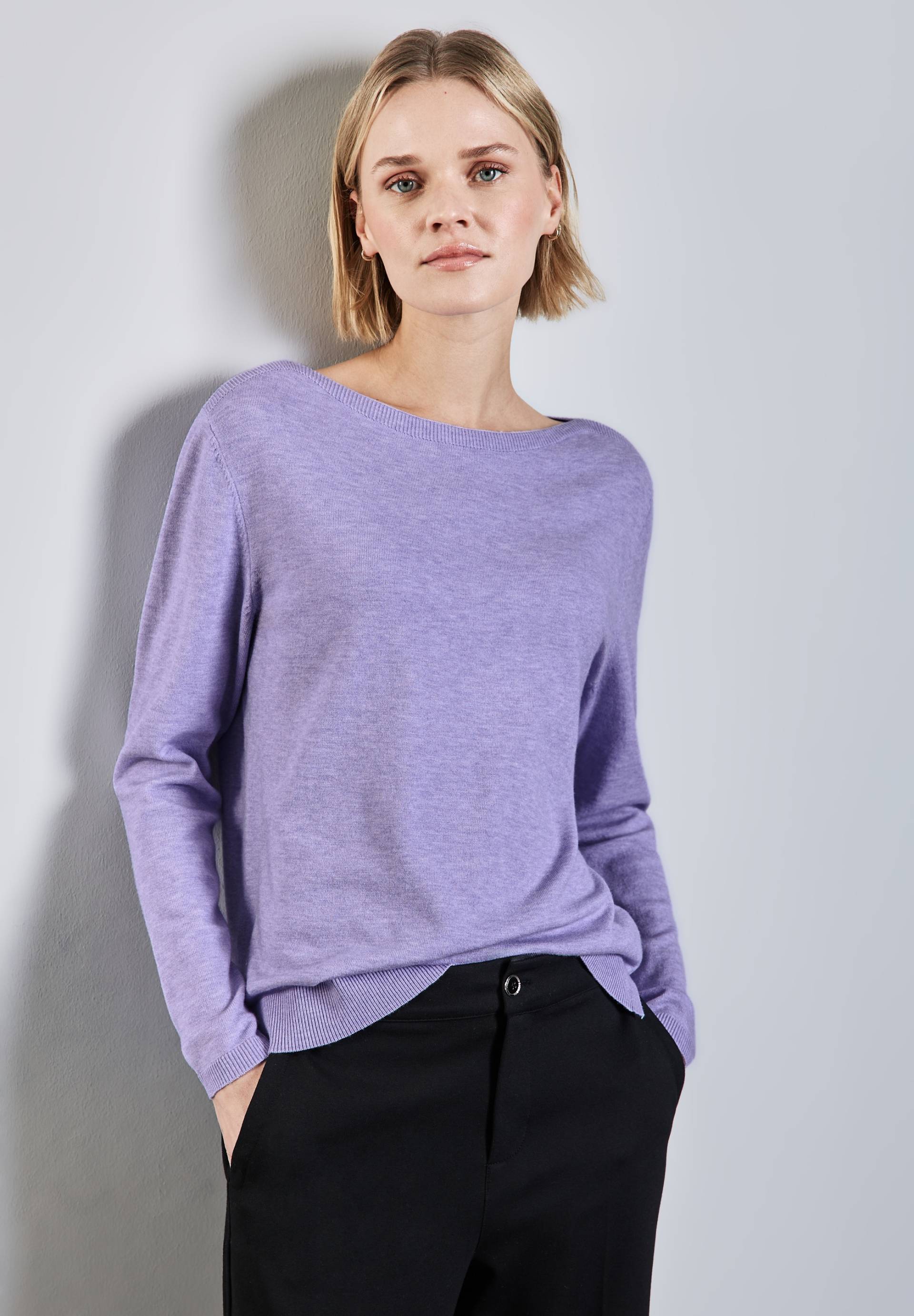 STREET ONE Strickpullover, mit Rippbündchen STREET ONE Strickpullover, mit Rippbündchen von Street One