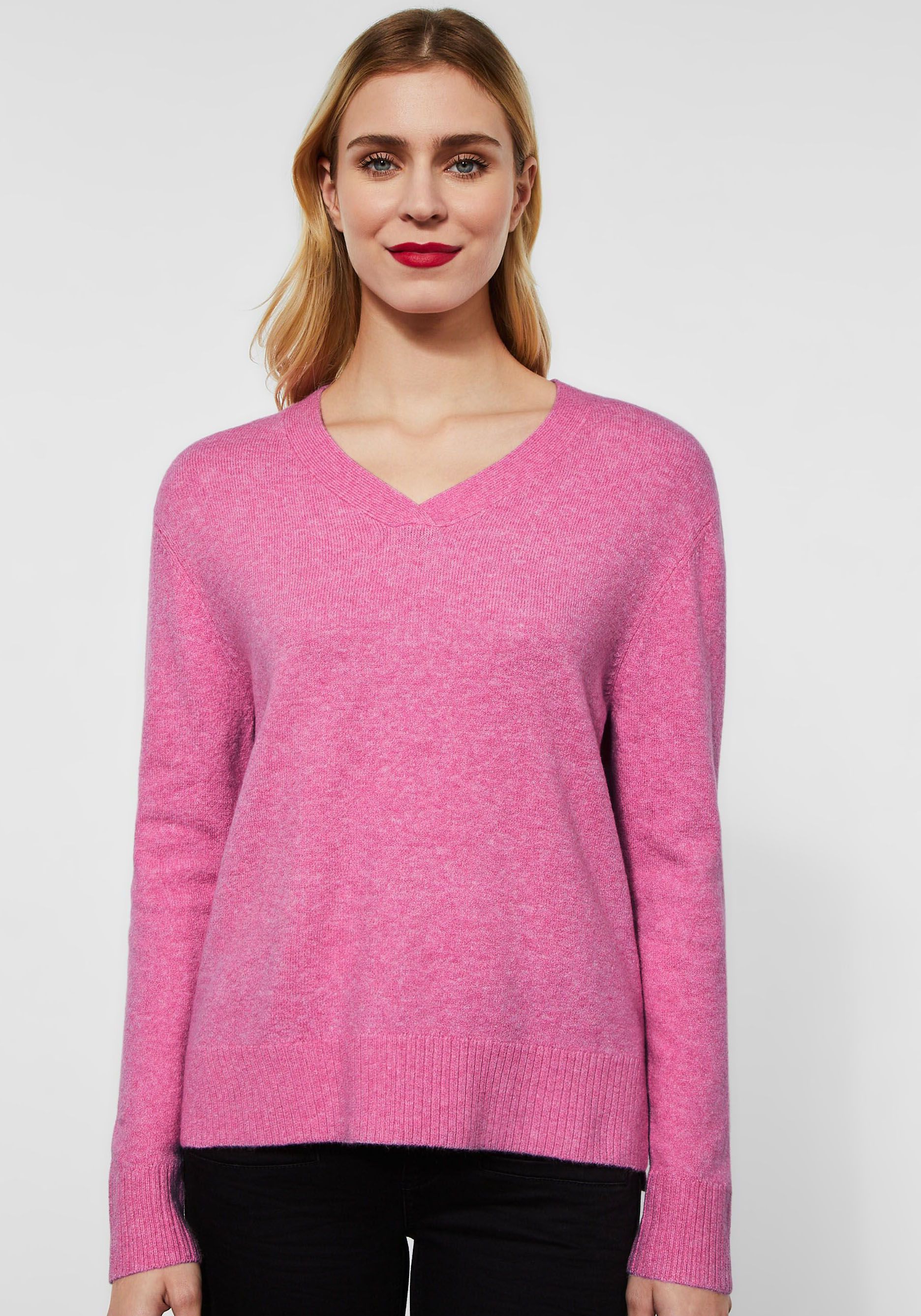 STREET ONE Strickpullover, mit V-Ausschnitt von Street One