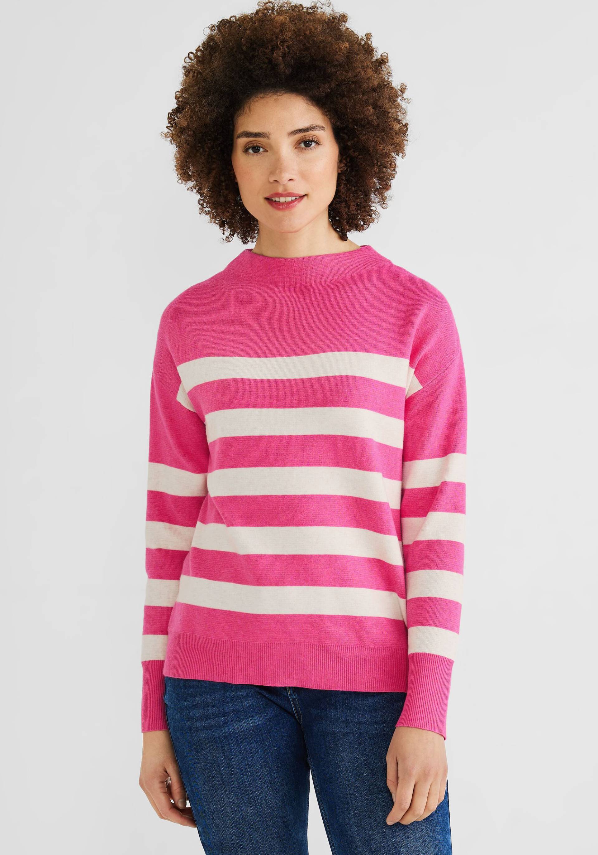 STREET ONE Strickpullover, mit breitem Streifenmuster STREET ONE Strickpullover, mit breitem Streifenmuster von Street One