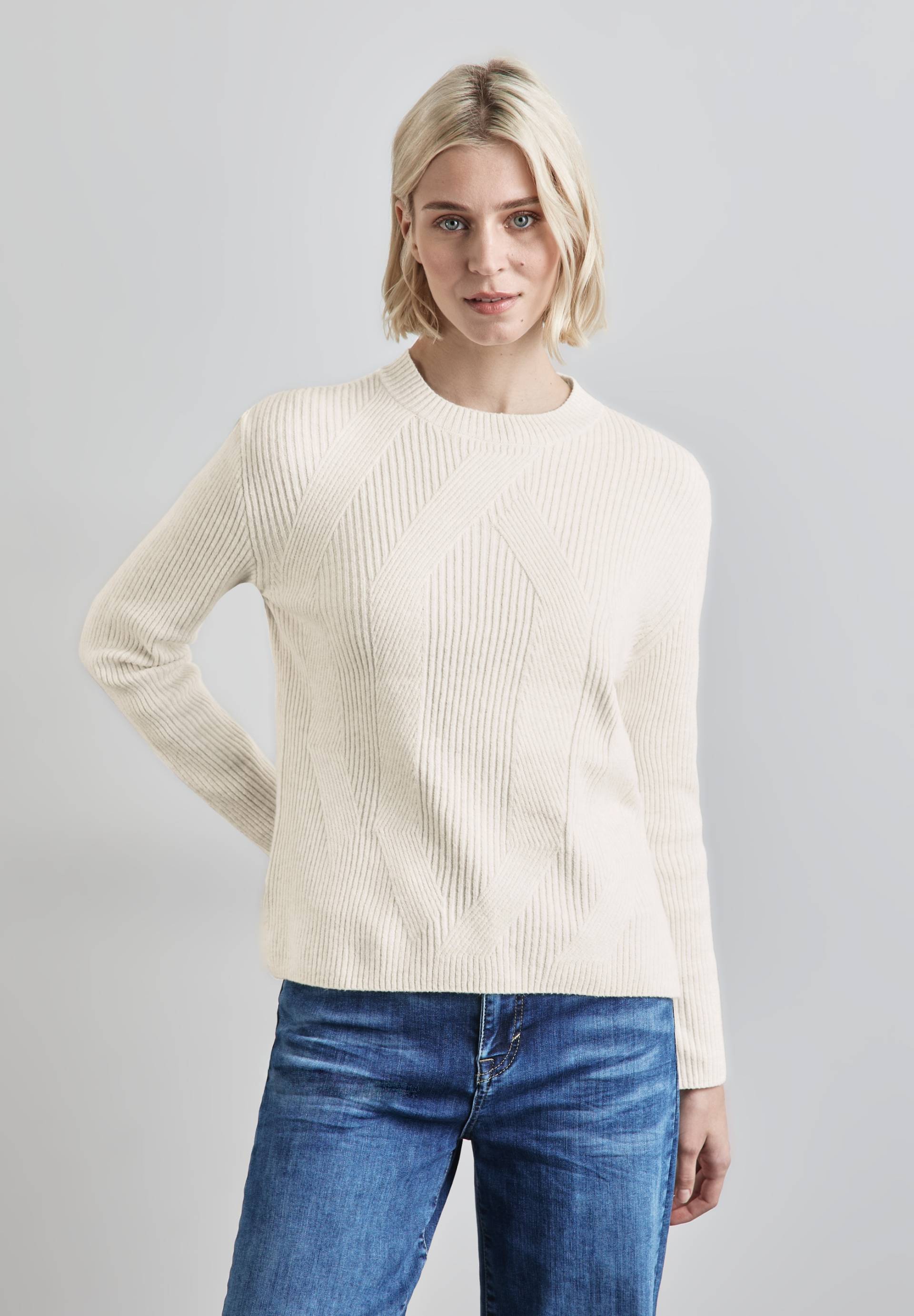 STREET ONE Strickpullover, mit markantem Strukturmuster STREET ONE Strickpullover, mit markantem Strukturmuster von Street One
