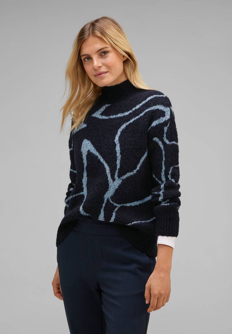 STREET ONE Strickpullover »Boucle Dessin Sweater«, mit Stehkragen von Street One