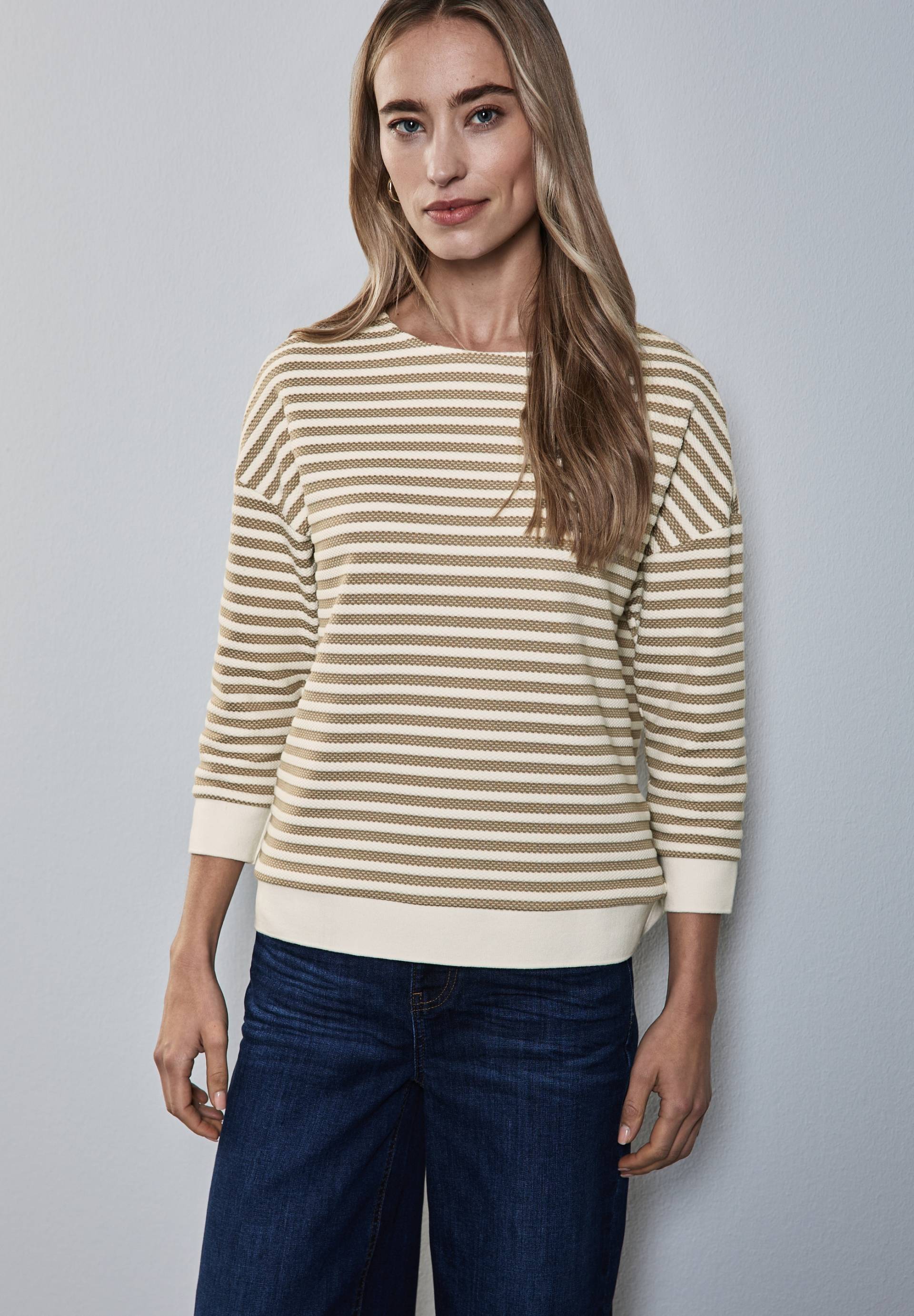 STREET ONE Sweatshirt, mit Streifenmuster STREET ONE Sweatshirt, mit Streifenmuster von Street One