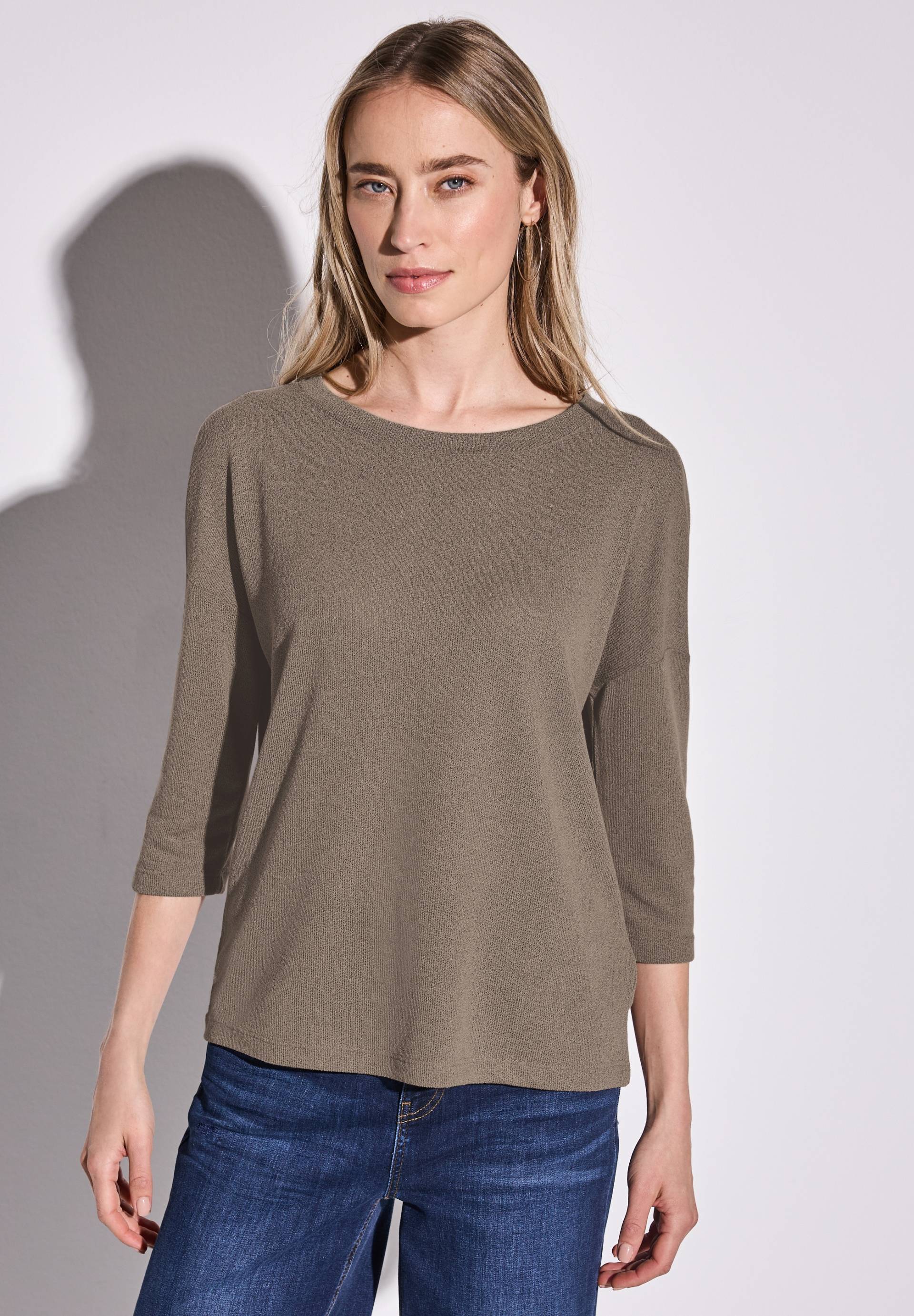 STREET ONE T-Shirt, 3/4-Arm und im Strick-Look STREET ONE T-Shirt, 3/4-Arm und im Strick-Look von Street One