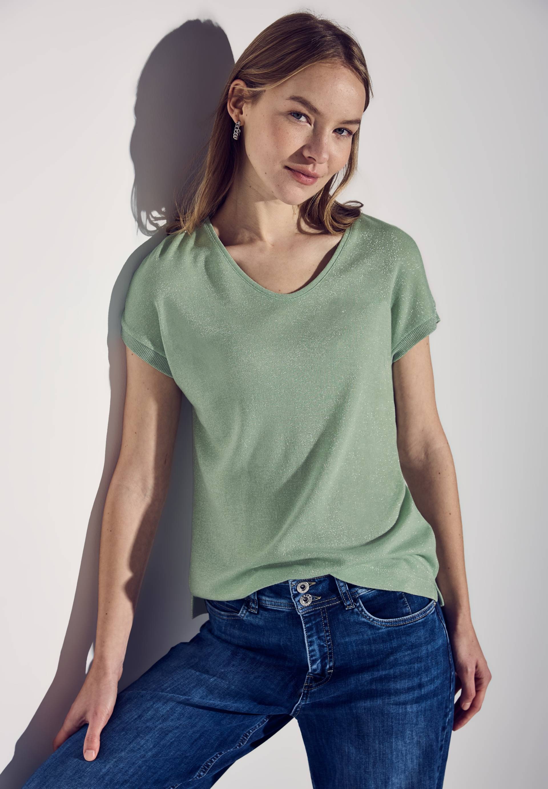 STREET ONE T-Shirt, im Glitzer-Look STREET ONE T-Shirt, im Glitzer-Look von Street One