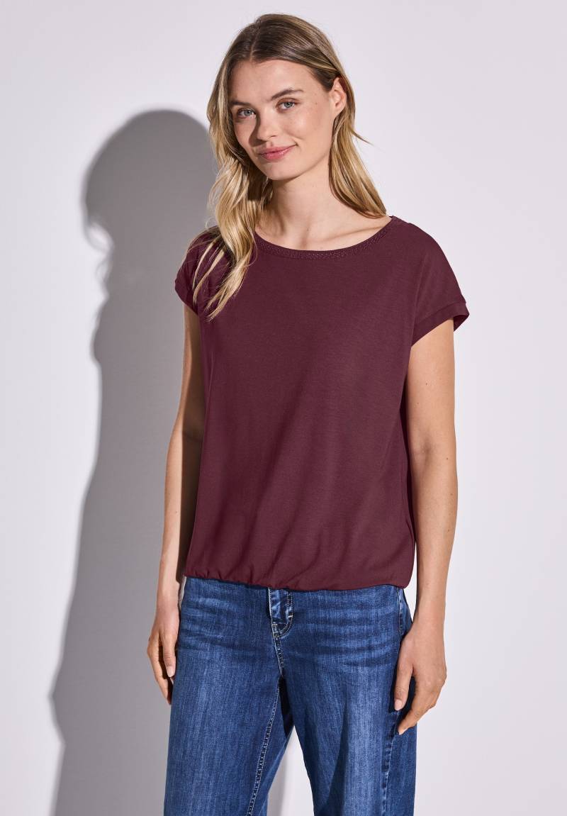STREET ONE T-Shirt, mit Dekortape und elastischem Saum von Street One