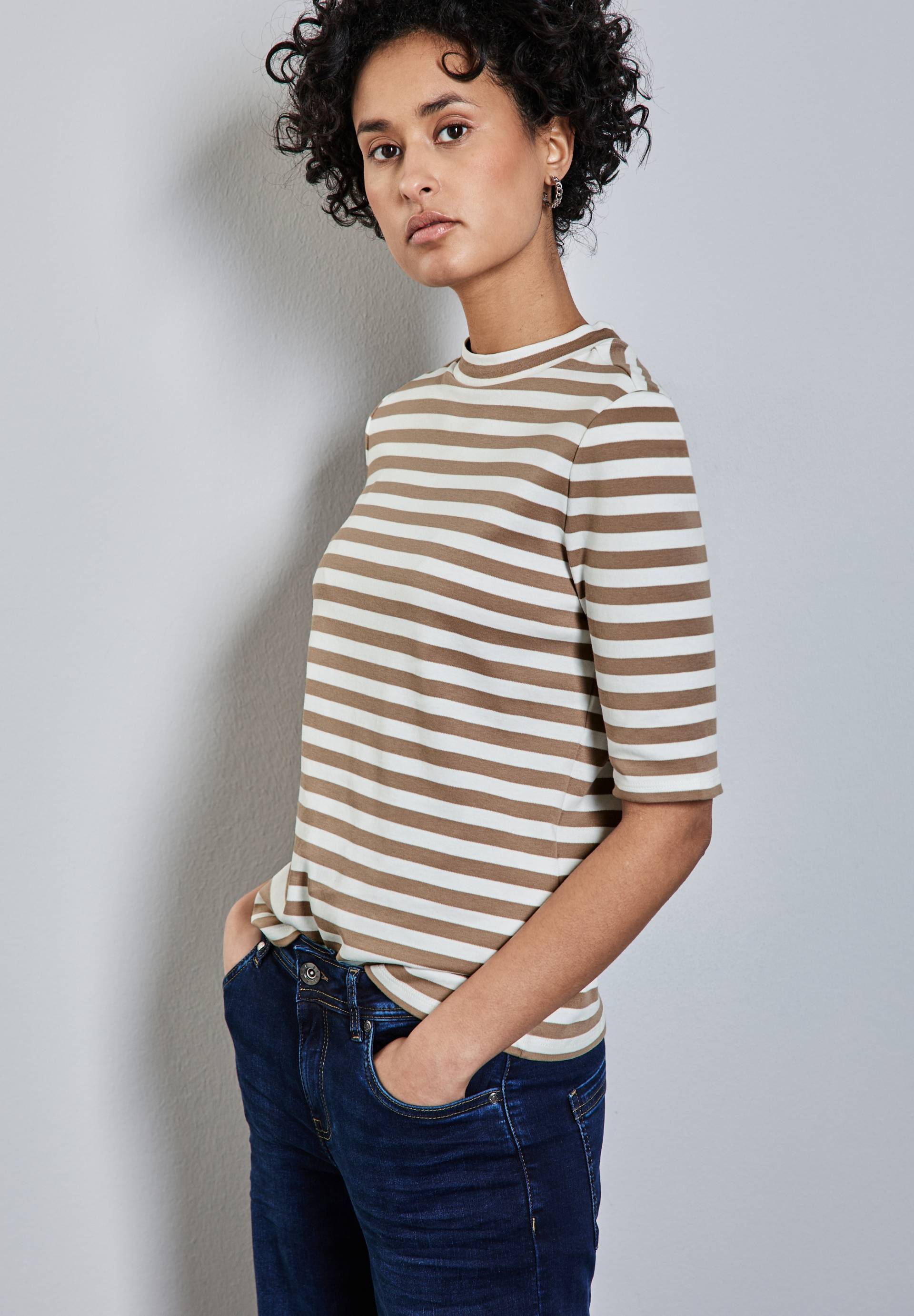 STREET ONE T-Shirt, mit Streifenmuster STREET ONE T-Shirt, mit Streifenmuster von Street One