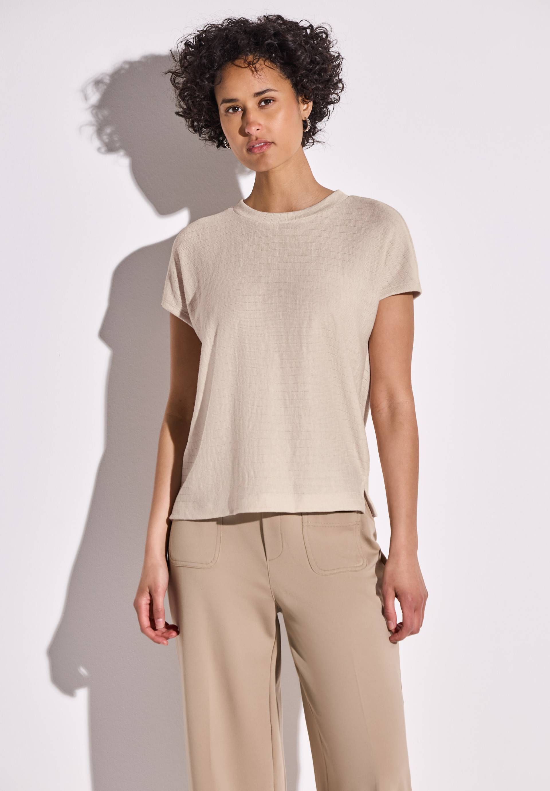 STREET ONE T-Shirt, mit Streifenstruktur STREET ONE T-Shirt, mit Streifenstruktur von Street One