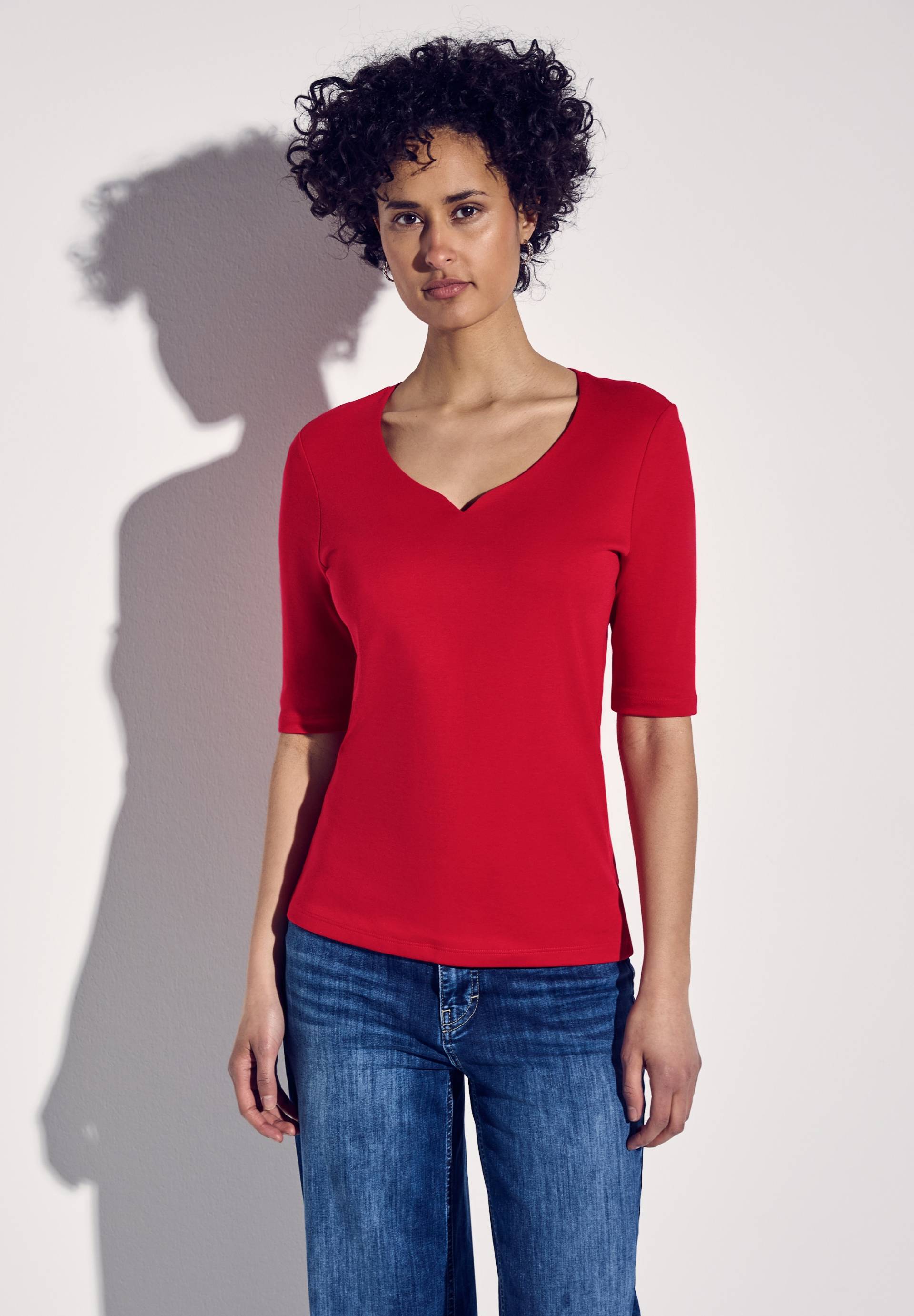 STREET ONE T-Shirt »Ada«, mit Herzausschnitt STREET ONE T-Shirt »Ada«, mit Herzausschnitt von Street One