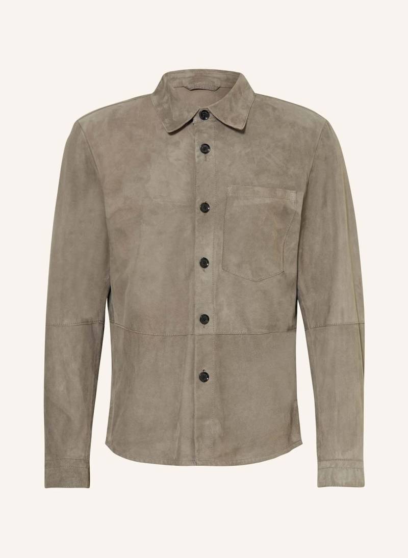 Strellson Overjacket Chadron Aus Leder braun von Strellson