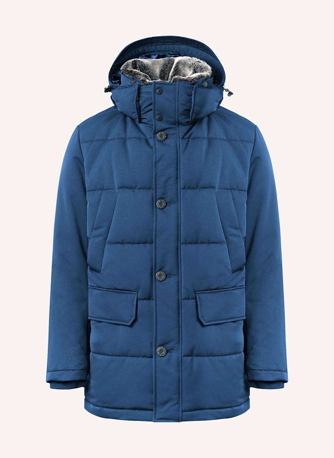 Strellson Parka Plaza 2.0 Mit Kunstpelz blau von Strellson