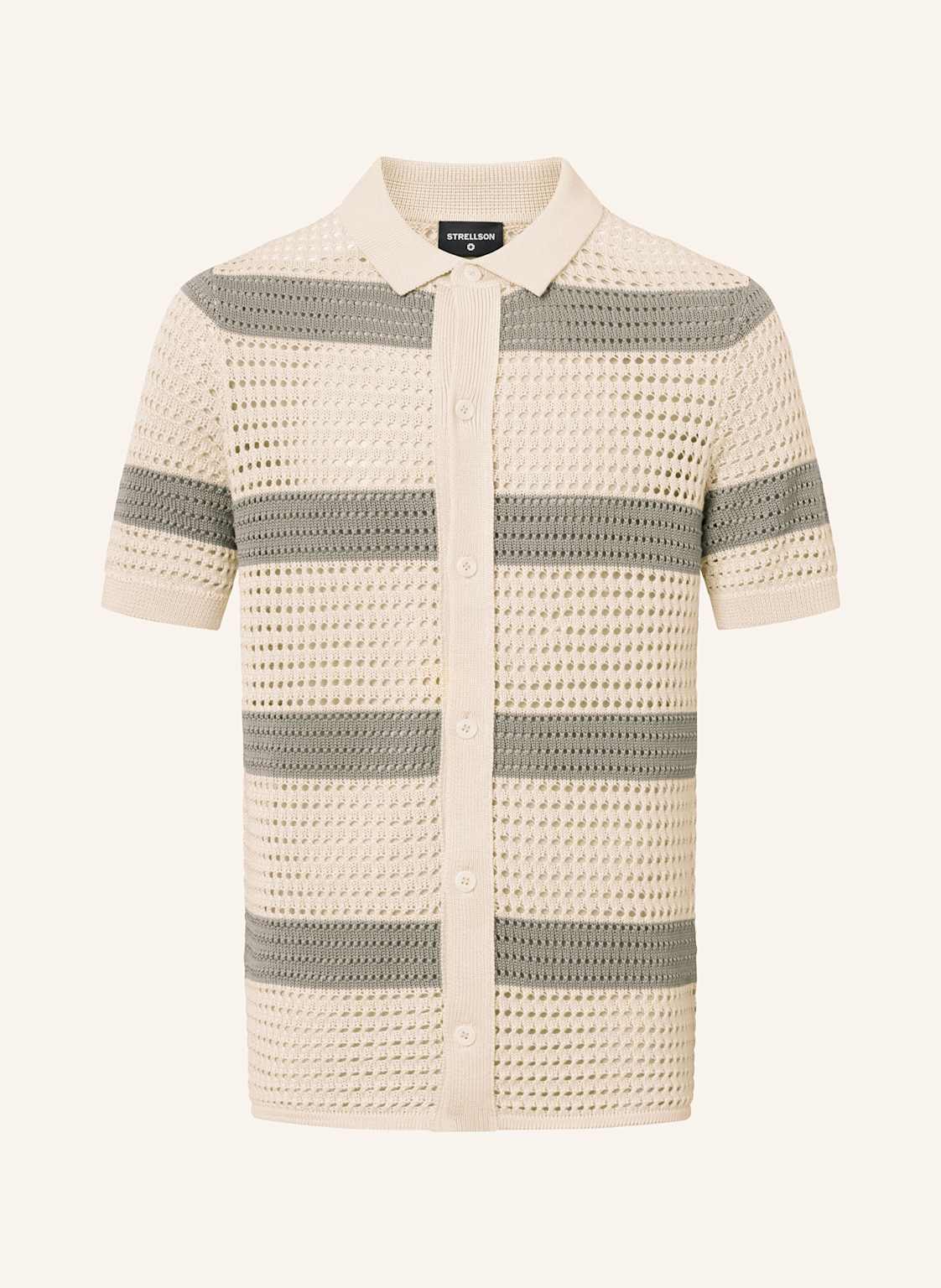 Strellson Strickhemd Ander-P Slim Fit grau Strellson Strickhemd Ander-P Slim Fit grau von Strellson