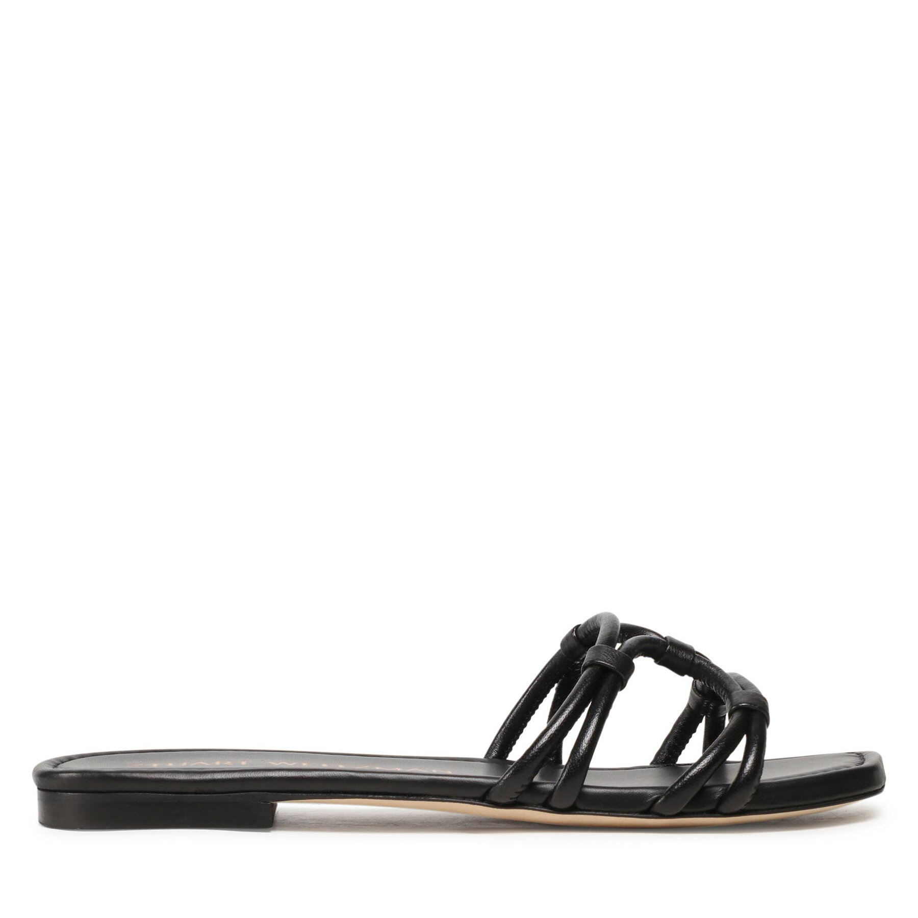 Pantoletten Stuart Weitzman Wovenknotslidesandal SA616 Schwarz von Stuart Weitzman