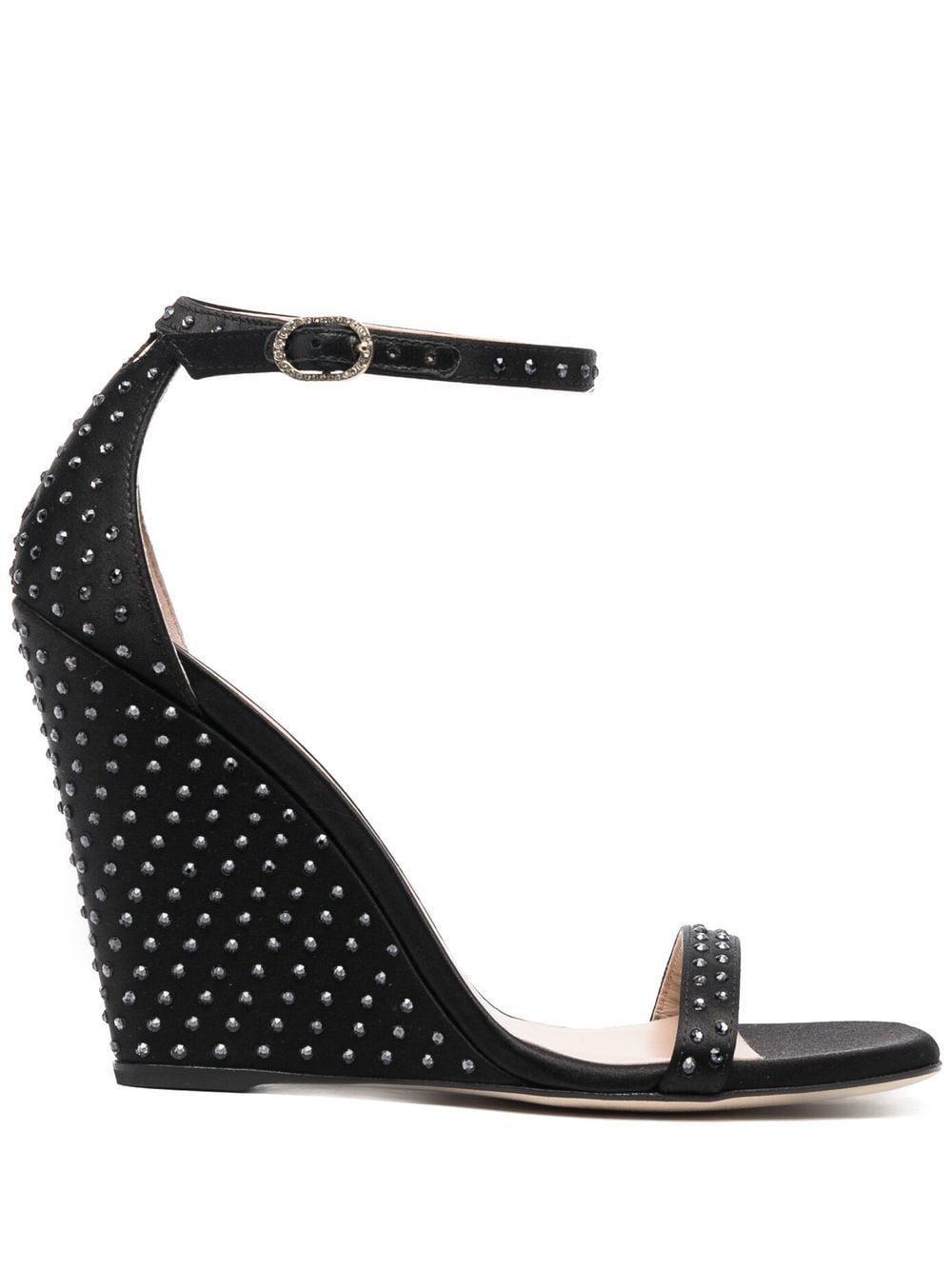 Stuart Weitzman 100mm crystal-embellished sandals - Black von Stuart Weitzman