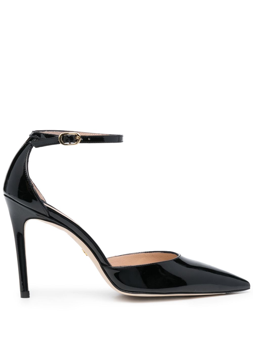 Stuart Weitzman 100mm pointed-toe leather pumps - Black von Stuart Weitzman