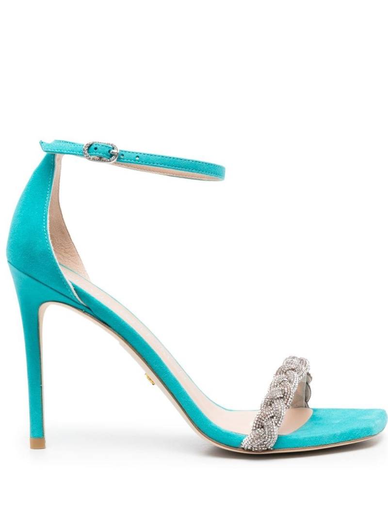 Stuart Weitzman 110mm heeled suede sandals - Blue von Stuart Weitzman