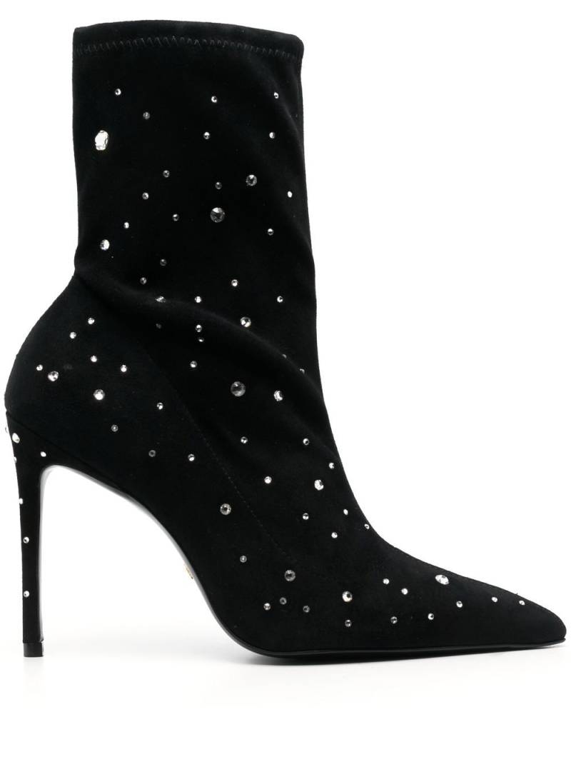 Stuart Weitzman 115mm crystal-embellished ankle boots - Black von Stuart Weitzman