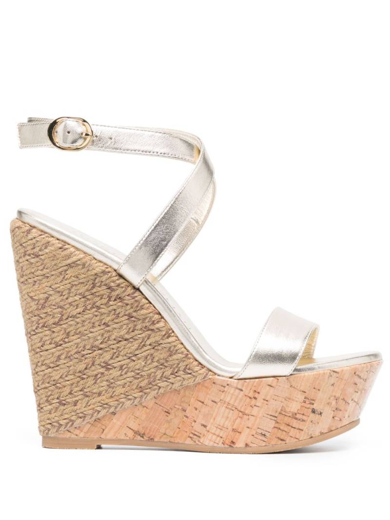 Stuart Weitzman 130mm open-toe platform sandals - Gold von Stuart Weitzman