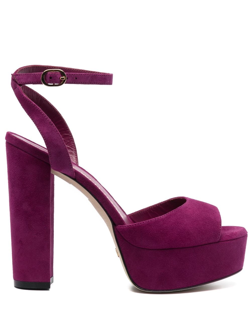 Stuart Weitzman 130mm open-toe suede sandals - Purple von Stuart Weitzman