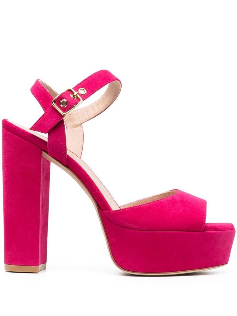 Stuart Weitzman 135mm platform suede sandals - Pink von Stuart Weitzman