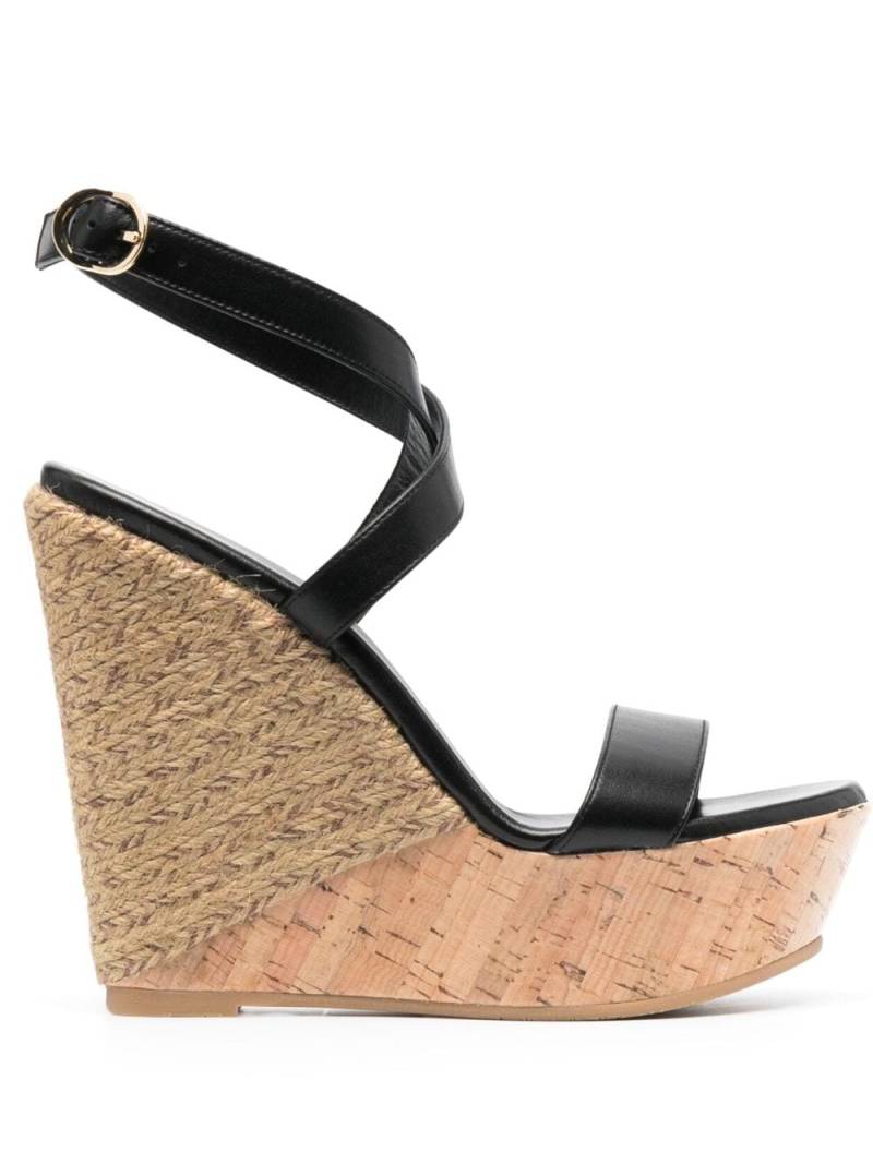 Stuart Weitzman 140mm platform-wedge sandals - Black von Stuart Weitzman