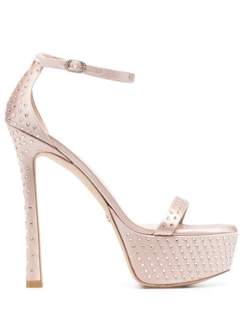 Stuart Weitzman 150mm rhinestone platform sandals - Pink von Stuart Weitzman